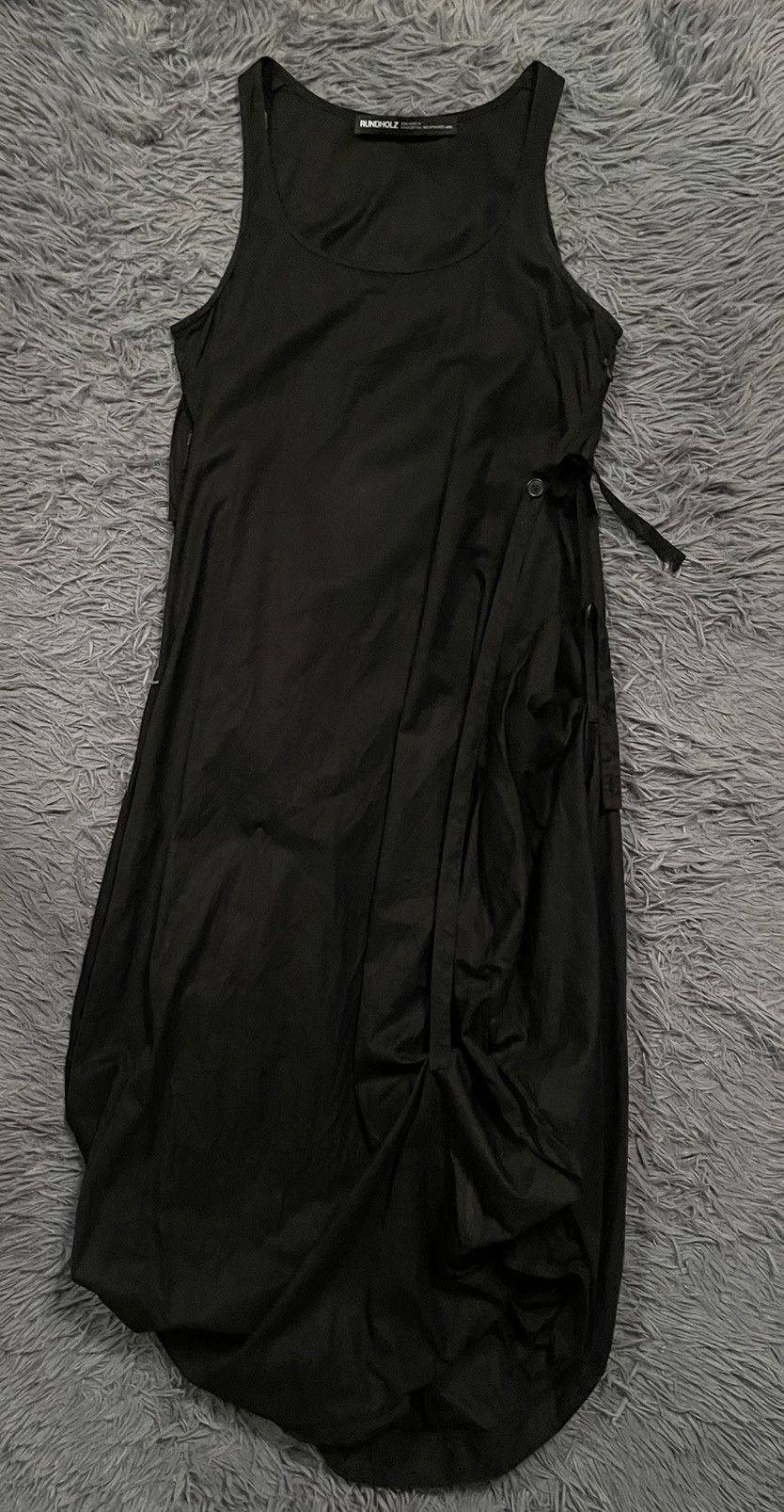 image of Rundholz Avant Garde Bondage Parachute Dress in Black, Women's (Size Medium)