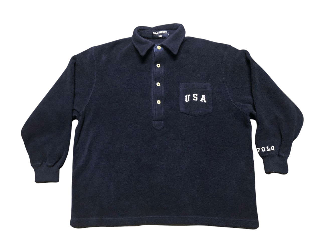 Polo Ralph Lauren × Ralph Lauren × Ralph Lauren Sport Polo Sport Ralph Lauren Half Button Fleece Jacket Oversized Size US L / EU 52-54 / 3 - 1 Thumbnail