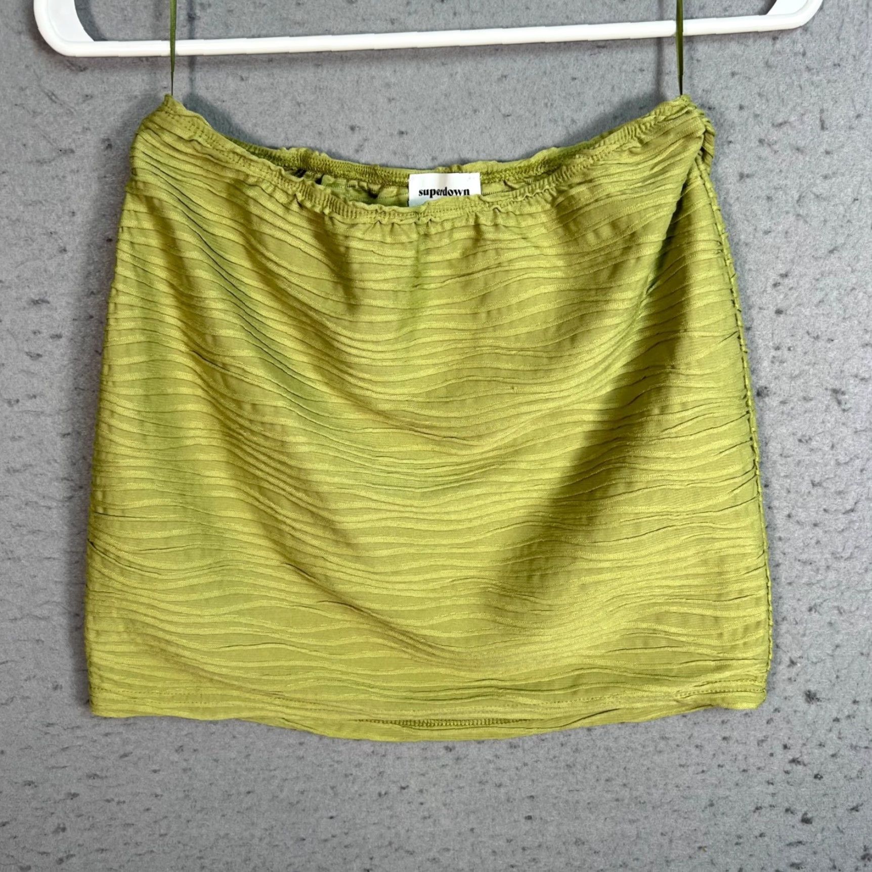 superdown Superdown Tube Top Size Small Textured Lime Green Womens Size S / US 4 / IT 40 - 2 Thumbnail