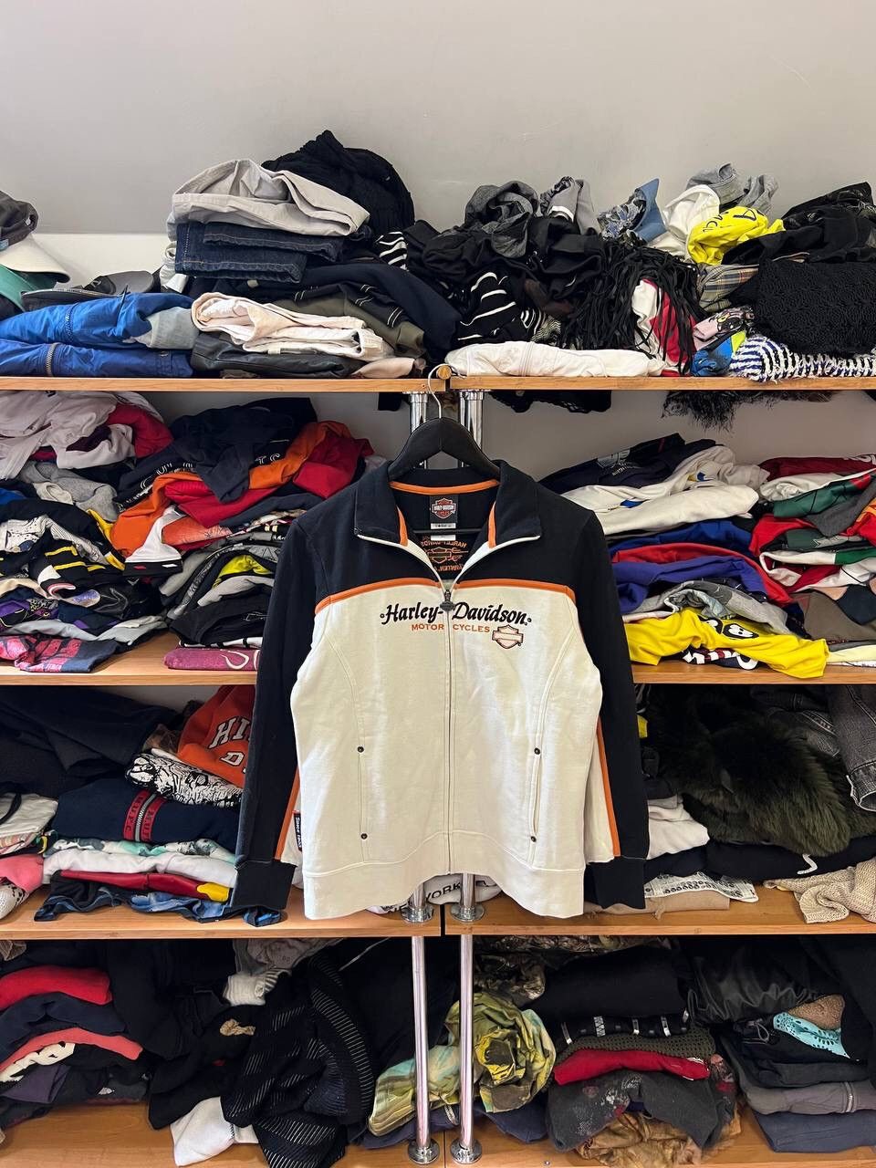 Vintage Harley Davidson Zip Sweatshirt Y2K Glam Grunge