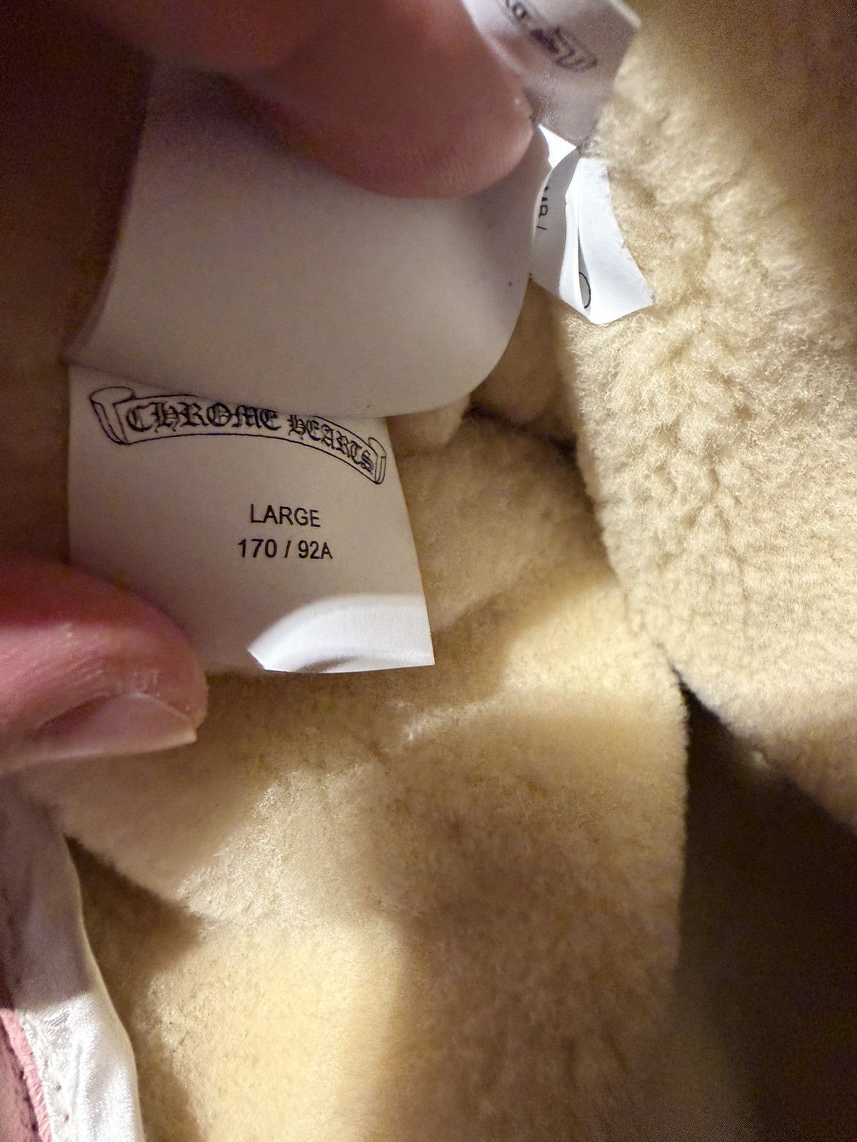 Chrome Hearts Matty boy 1 of 1 pink shearling leather jacket Size US L / EU 52-54 / 3 - 12 Thumbnail