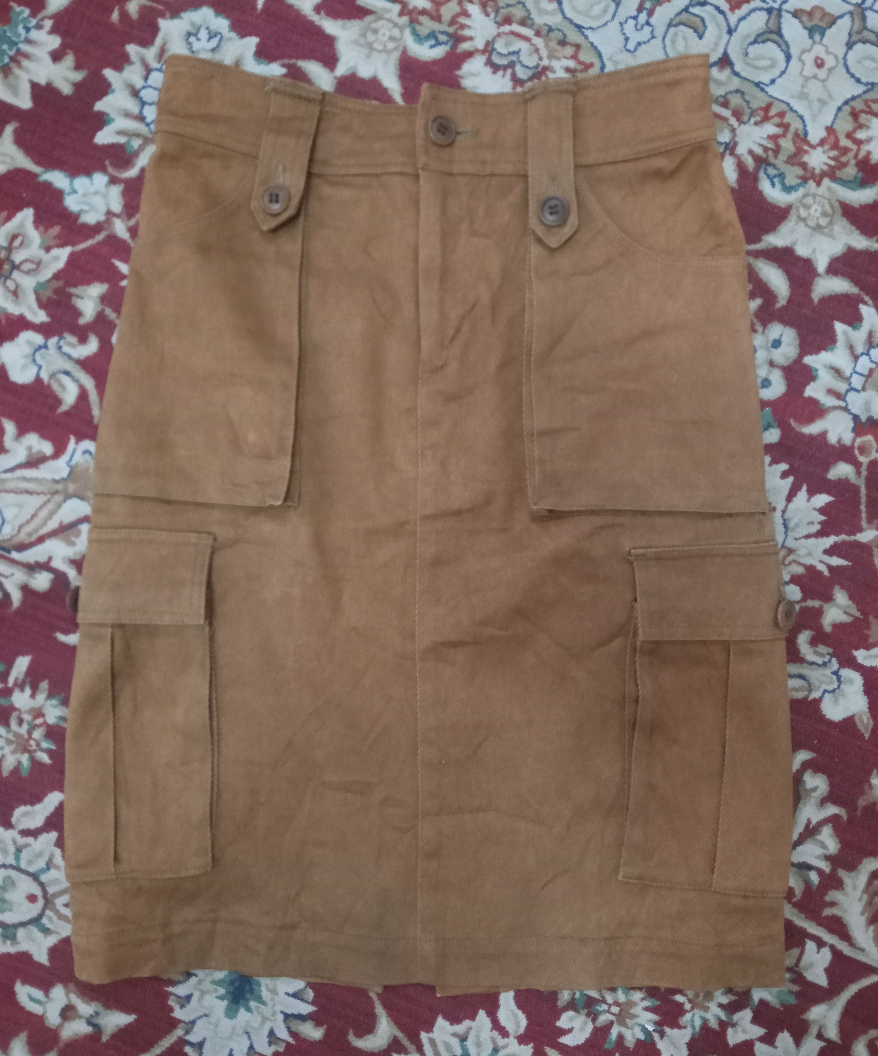 image of Vintage De Bon Coer Cargo 6 Pockets Skirt in Brown, Women's (Size 26)