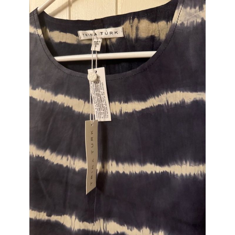 Trina Turk NWT Trina Turk Memphis Tie Dye Lamb Leather Box Top S Size S / US 4 / IT 40 - 3 Thumbnail