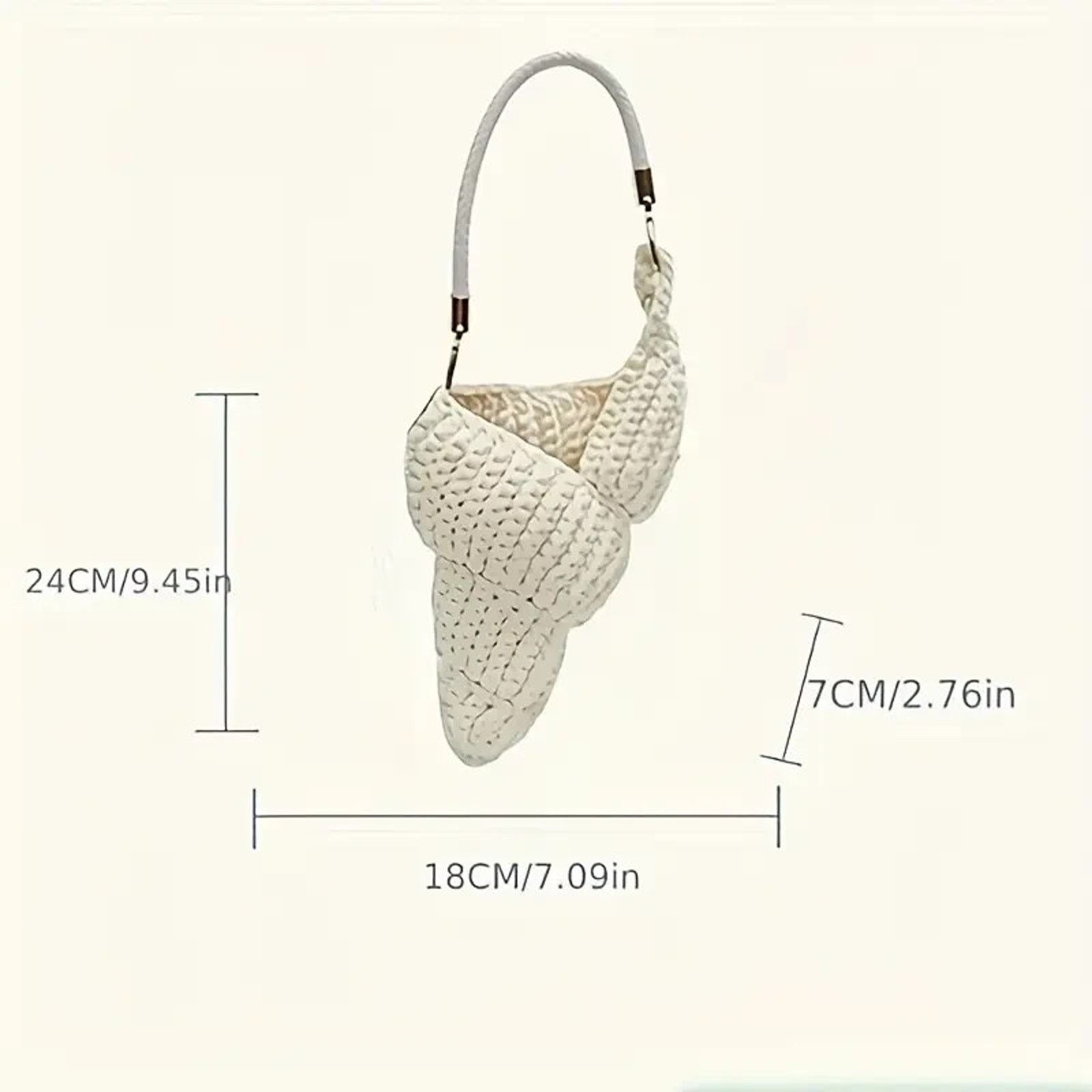 Other CROCHET KNIT YARN CONCH SEA SHELL HAND BAG SHOULDER BAG NEW Size ONE SIZE - 5 Thumbnail