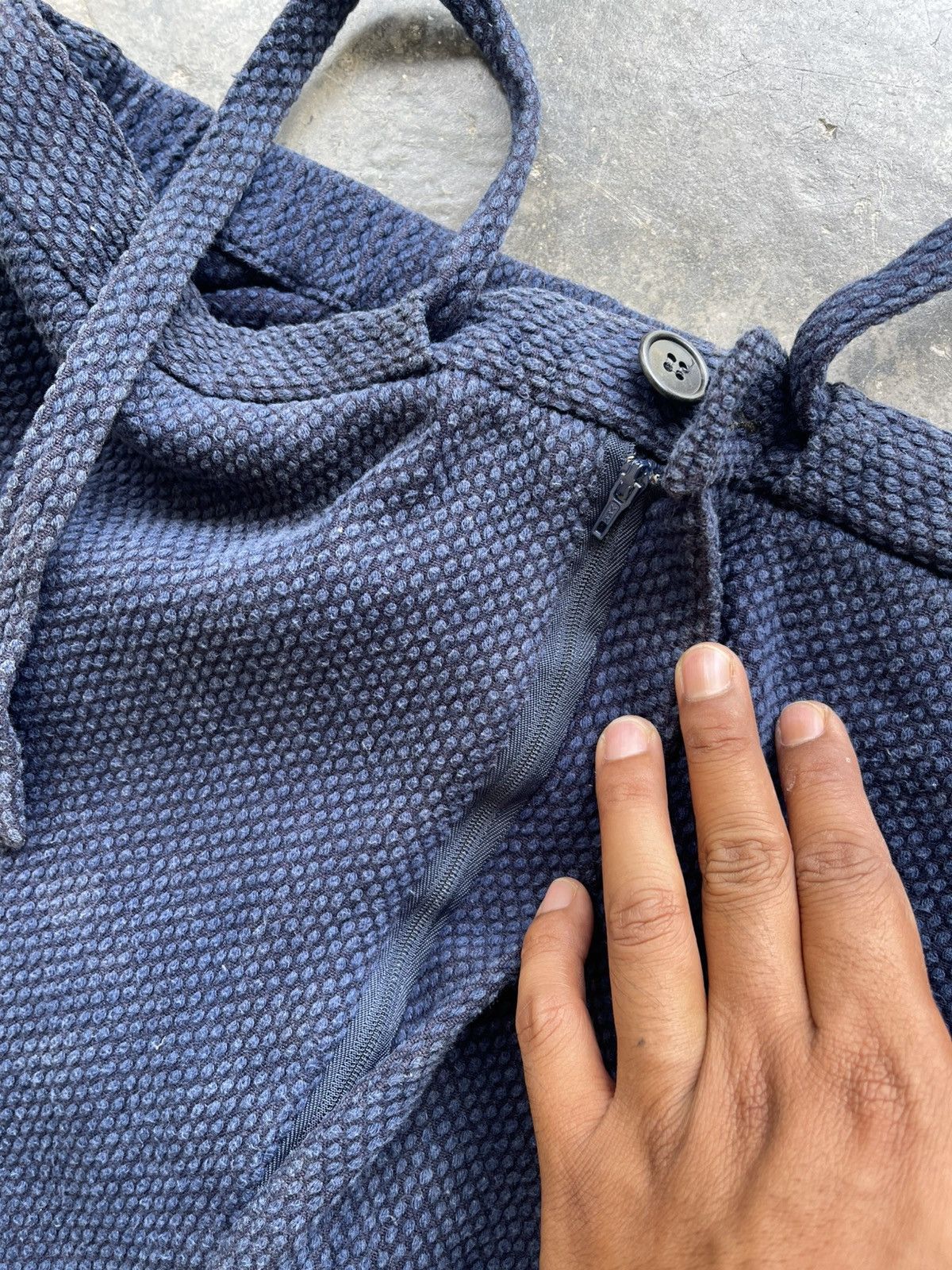 Japan Blue Vintage Indigo Dyed Thick Yarn Samue Japanese Worker Set Size US L / EU 52-54 / 3 - 4 Thumbnail