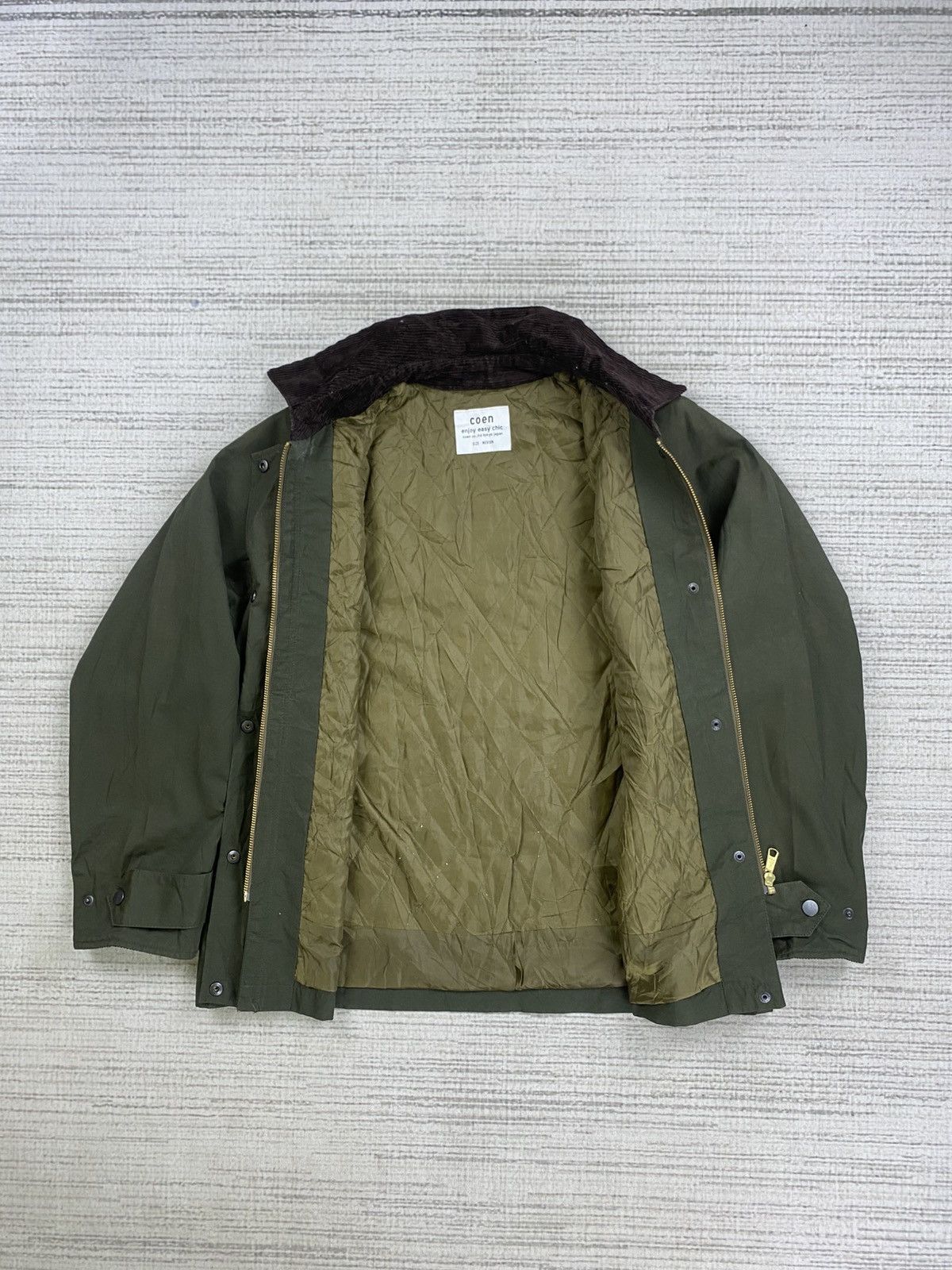 Japanese Brand × Vintage Vintage COEN Affordable Utility Army Green Fullzip Jacket Size US M / EU 48-50 / 2 - 7 Thumbnail