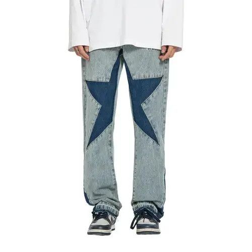 STAR Embroidery Stacked Denim Jeans