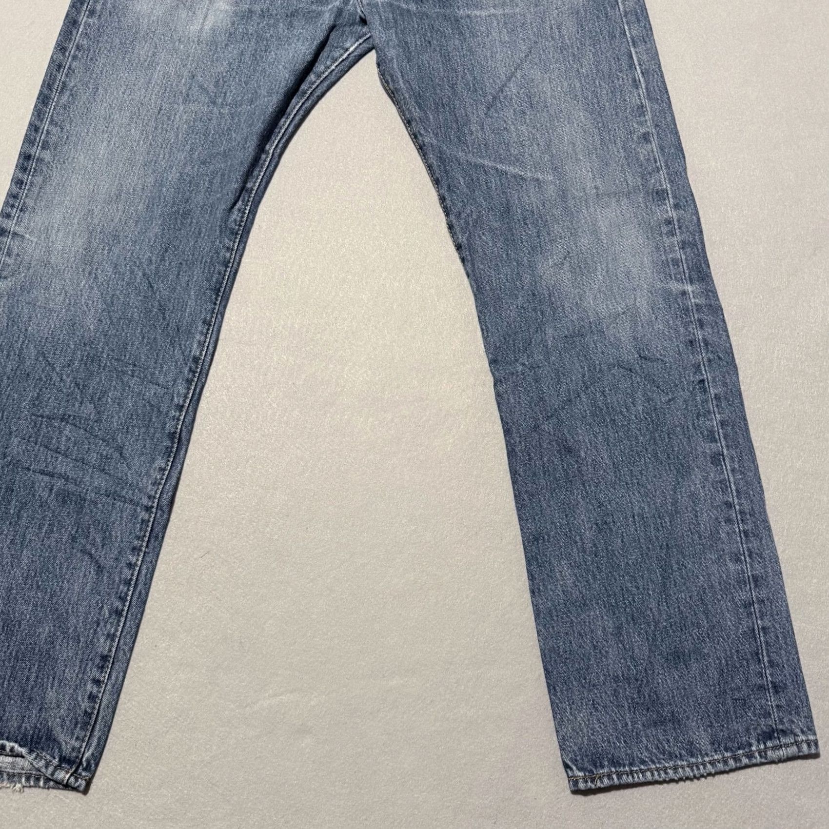 Levi's Levi's 501 Jeans Blue Denim Classic Straight Button Fly Distressed Faded 36X32 Size US 36 / EU 52 - 6 Thumbnail