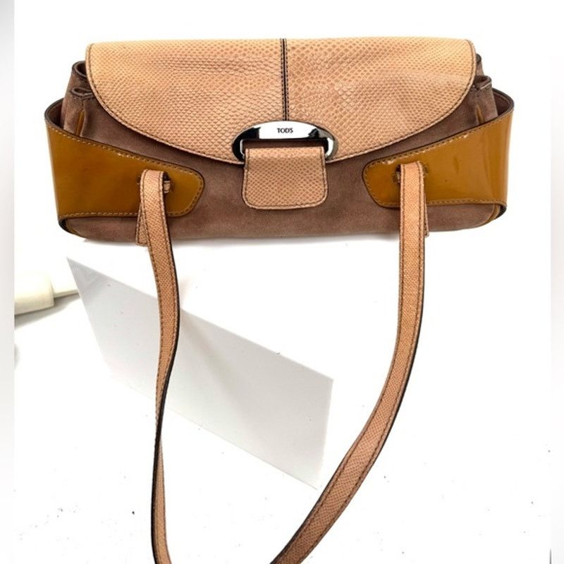 Tod's Tod’s suede/patent leather/ W exotic embossed leather Size ONE SIZE - 4 Thumbnail