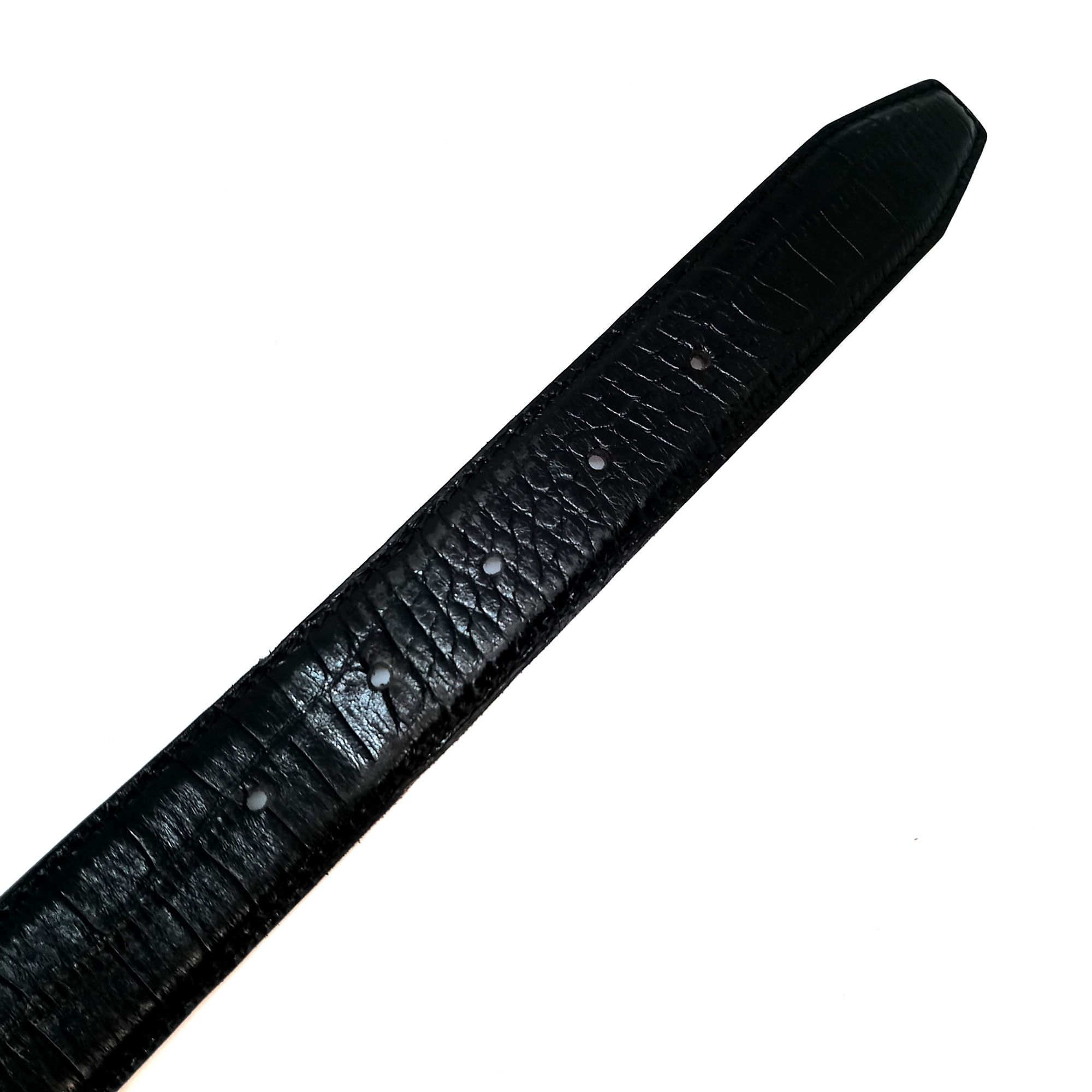 Other Elliot Rhodes Black Leather Belt Handcrafted Italy Size 36 - 11 Thumbnail