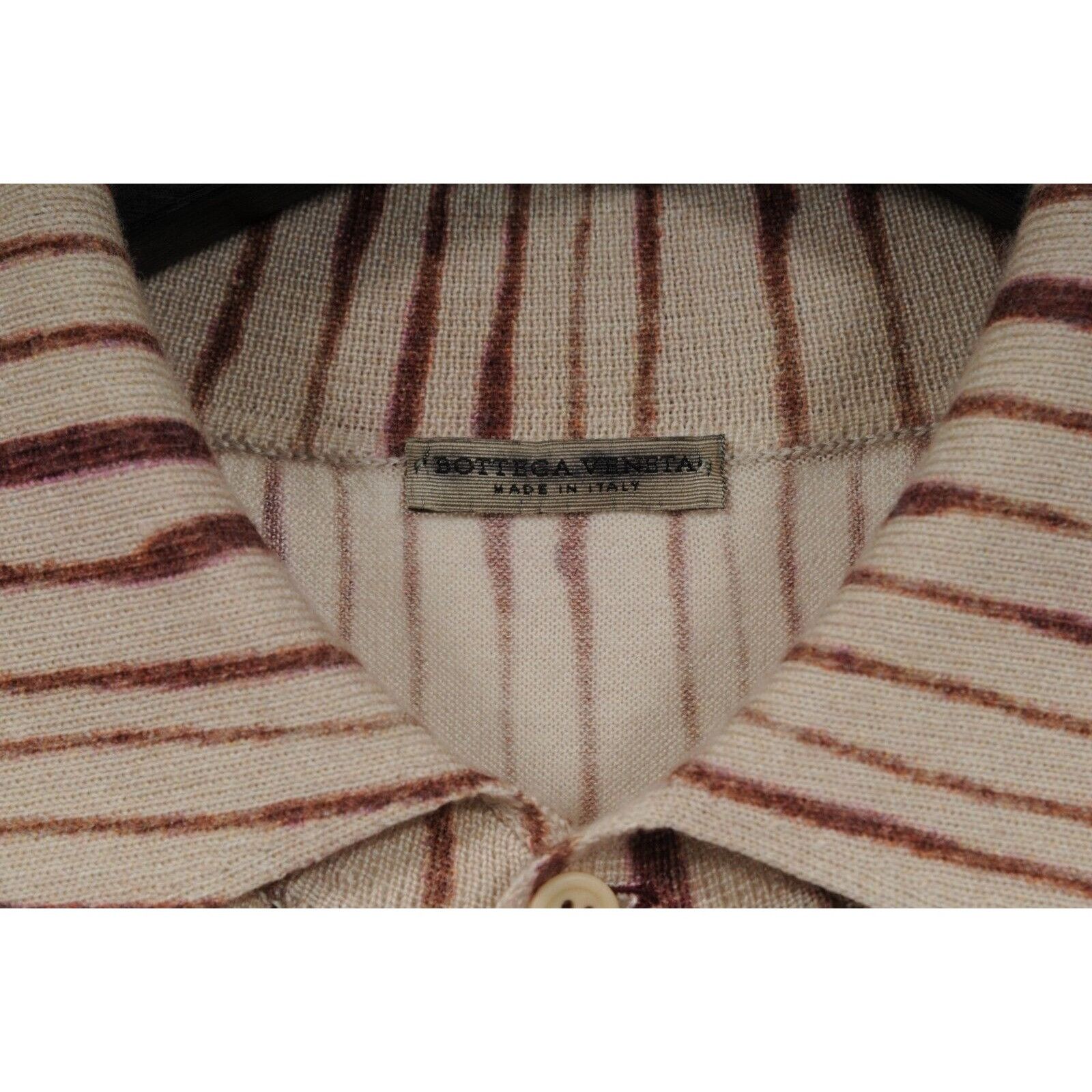 Bottega Veneta Striped Polo Shirt IT 54 Brown Red Size US L / EU 52-54 / 3 - 5 Thumbnail