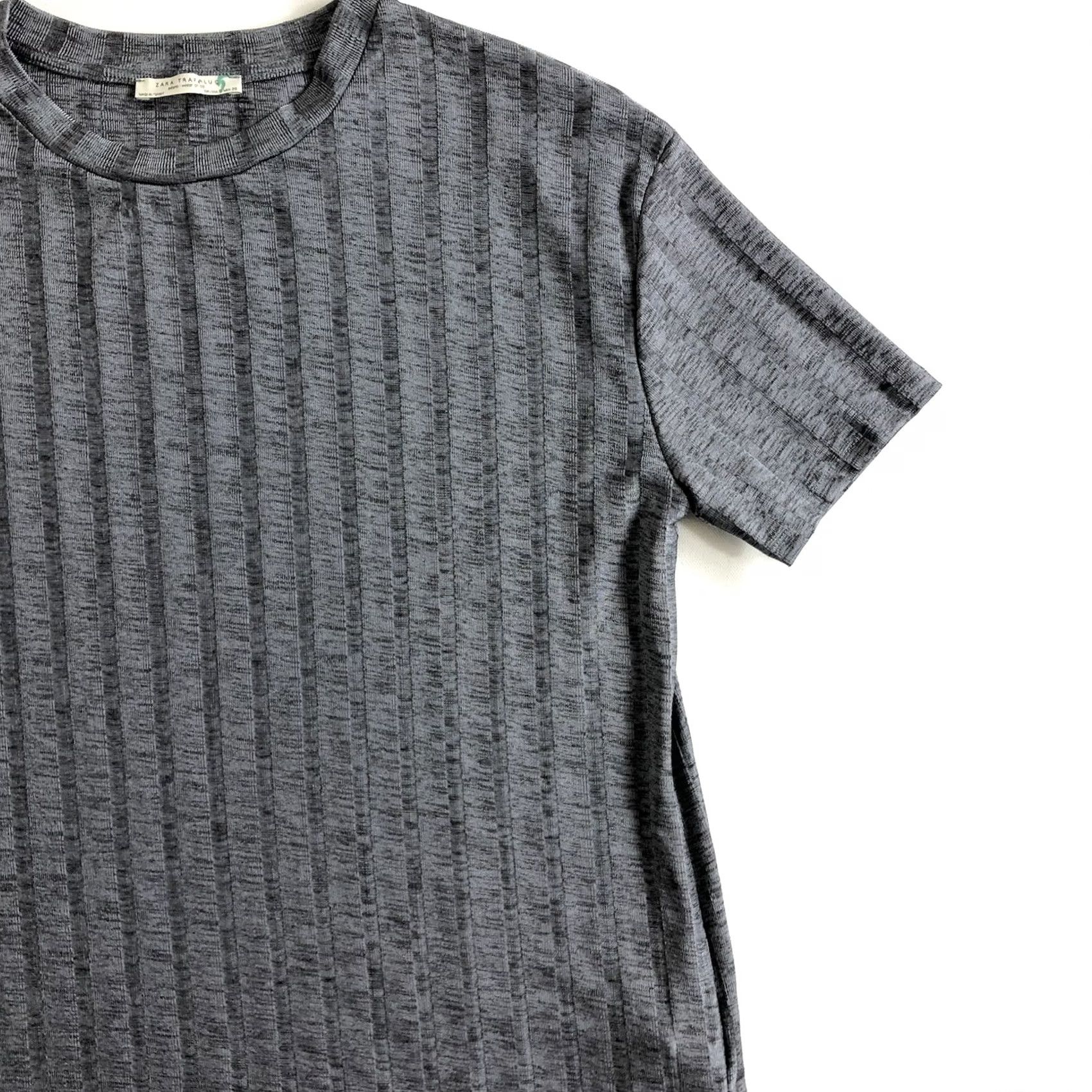 Zara Zara trafaluc 17-18 Autumn-Winter T-Shirt Women Small Gray Cotton Short Sleeve Pullover Casual Regular Top Shirt mens? Size S / US 4 / IT 40 - 3 Thumbnail