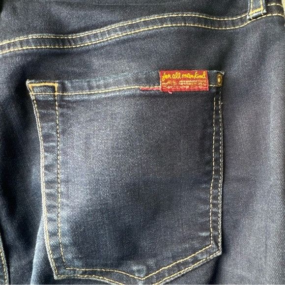 7 For All Mankind 7 For All Mankind Deep Indigo the Skinny b(air) denim Sz 28 Size 28" / US 6 / IT 42 - 6 Thumbnail