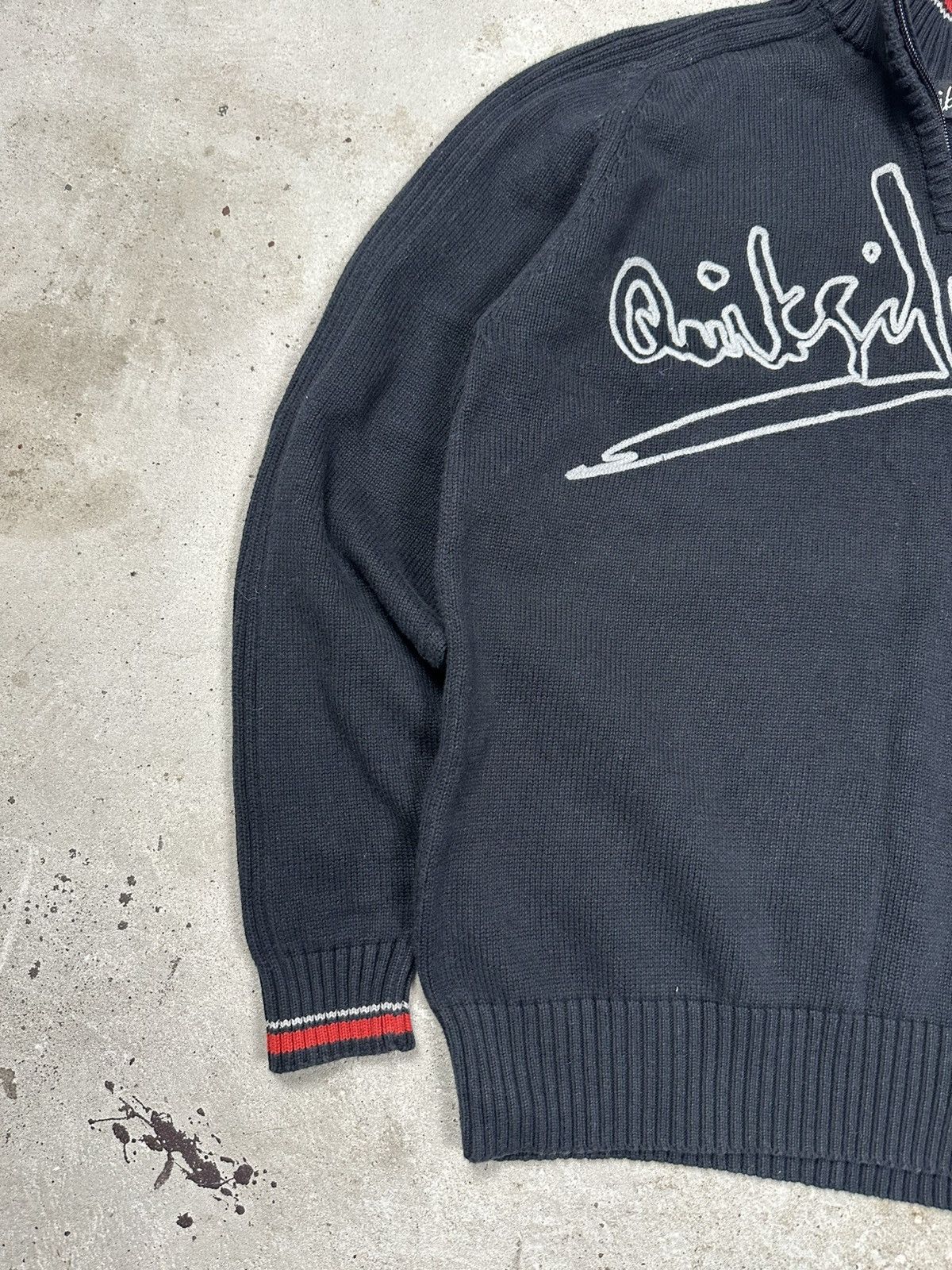 Quiksilver × Vintage Vintage Y2K Quiksilver Black Knit Sweater Embroidery Logo Size US S / EU 44-46 / 1 - 4 Thumbnail