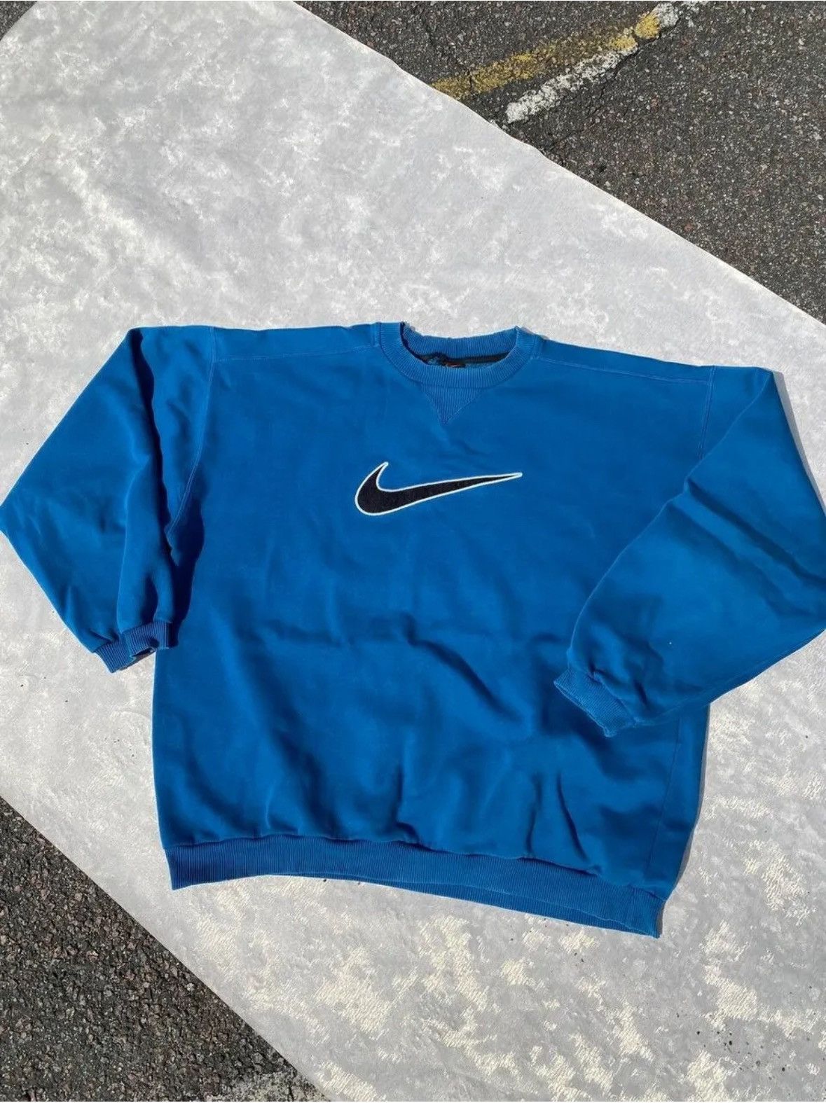 Nike × Vintage Vintage Nike Sweatshirt Big Swoosh Rare 90’s Embroidered Size US XL / EU 56 / 4 - 8 Thumbnail