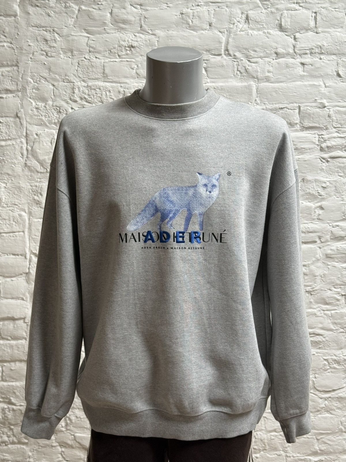 Ader Error × Maison Kitsune Ader Error x Maison Kitsuné Grey Fox Sweatshirt Size US XL / EU 56 / 4 - 1 Thumbnail