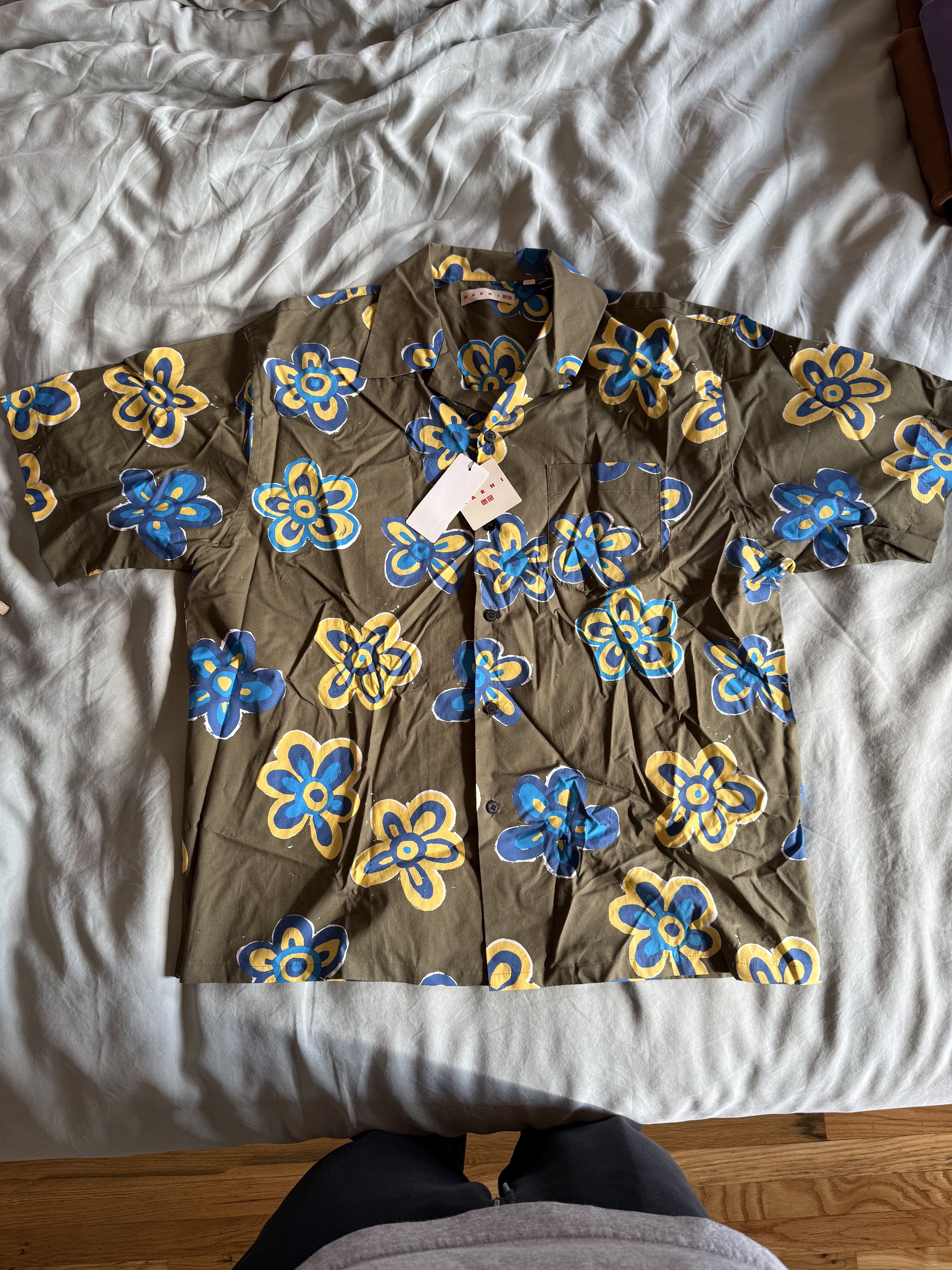 Marni × Uniqlo Marni x Uniqlo Oversized Floral Camp Shirt Size US L / EU 52-54 / 3 - 1 Thumbnail