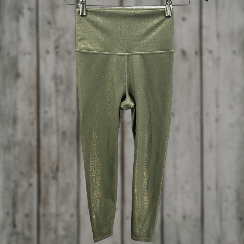 Vintage Carbon38 Faux Leather Leggings Womens XS Green Athleisure Reptile 2020s High Waisted Yoga Size 26" / US 2 / IT 38 - 1 Thumbnail