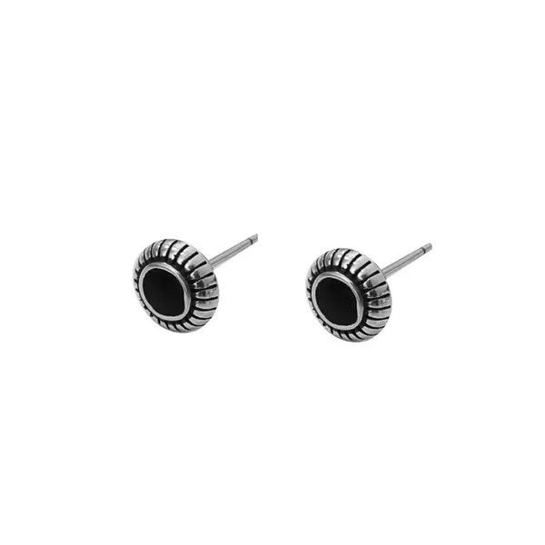 Japanese Brand 100%925 silver retro punk earrings Size ONE SIZE - 4 Thumbnail