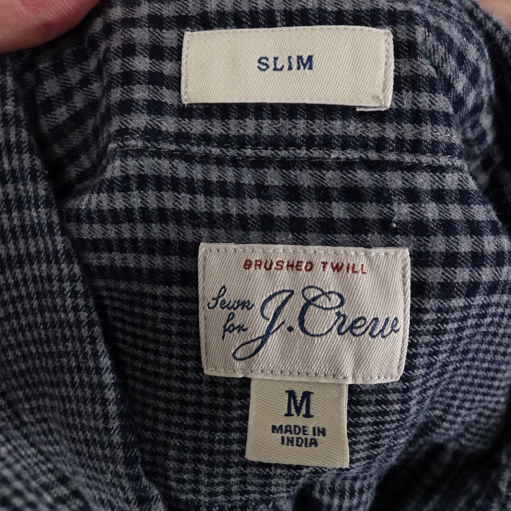 J.Crew Vintage J.Crew Slim Fit Grey Check Button-Down Shirt Men Medium Size US M / EU 48-50 / 2 - 6 Thumbnail