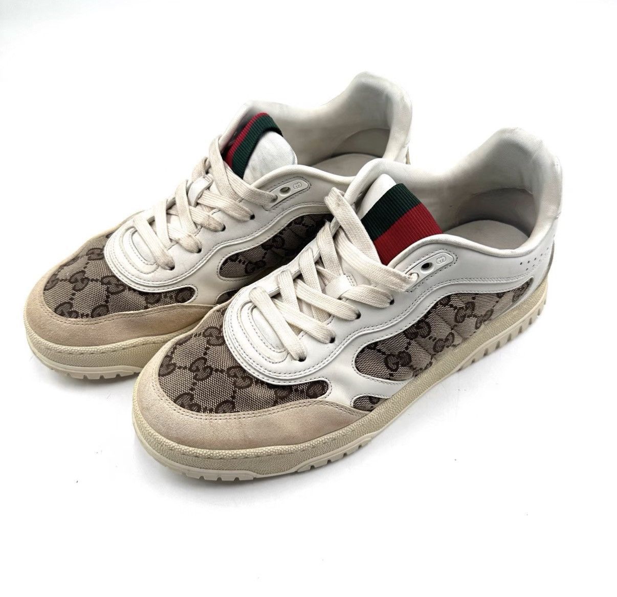 Gucci Brown Low-Top Sneakers with Pattern - Size 8 Size US 8 / EU 41 - 1 Thumbnail