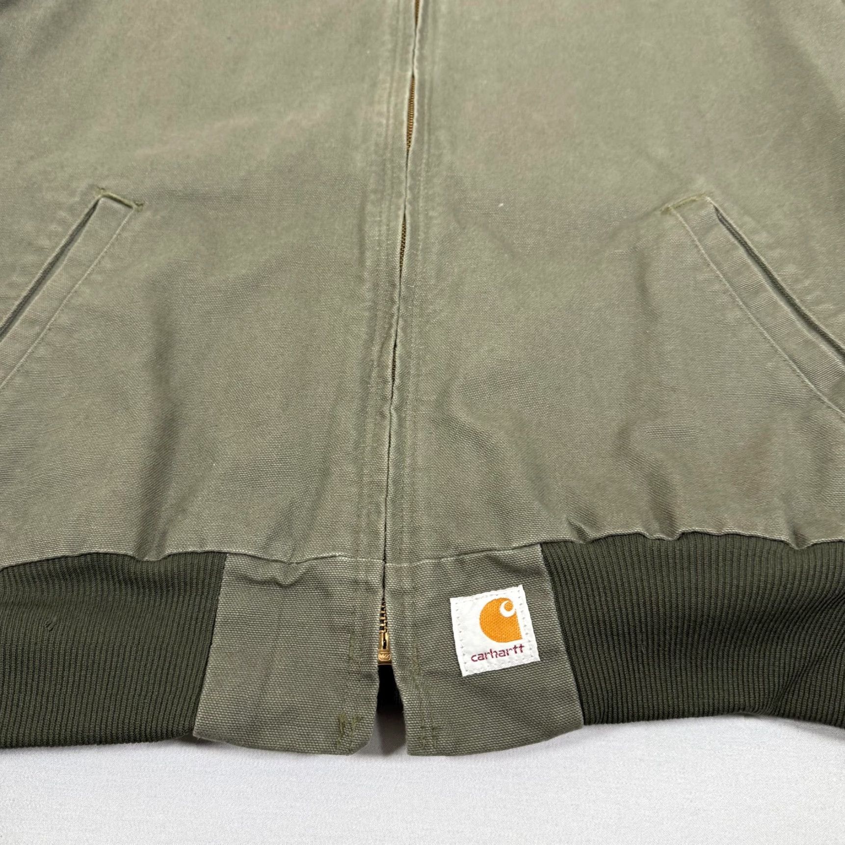 Carhartt VINTAGE Carhartt Jacket Men Large Tall Green Canvas Active Zip Up Quilted Lined J268 MOS Size US L / EU 52-54 / 3 - 3 Thumbnail