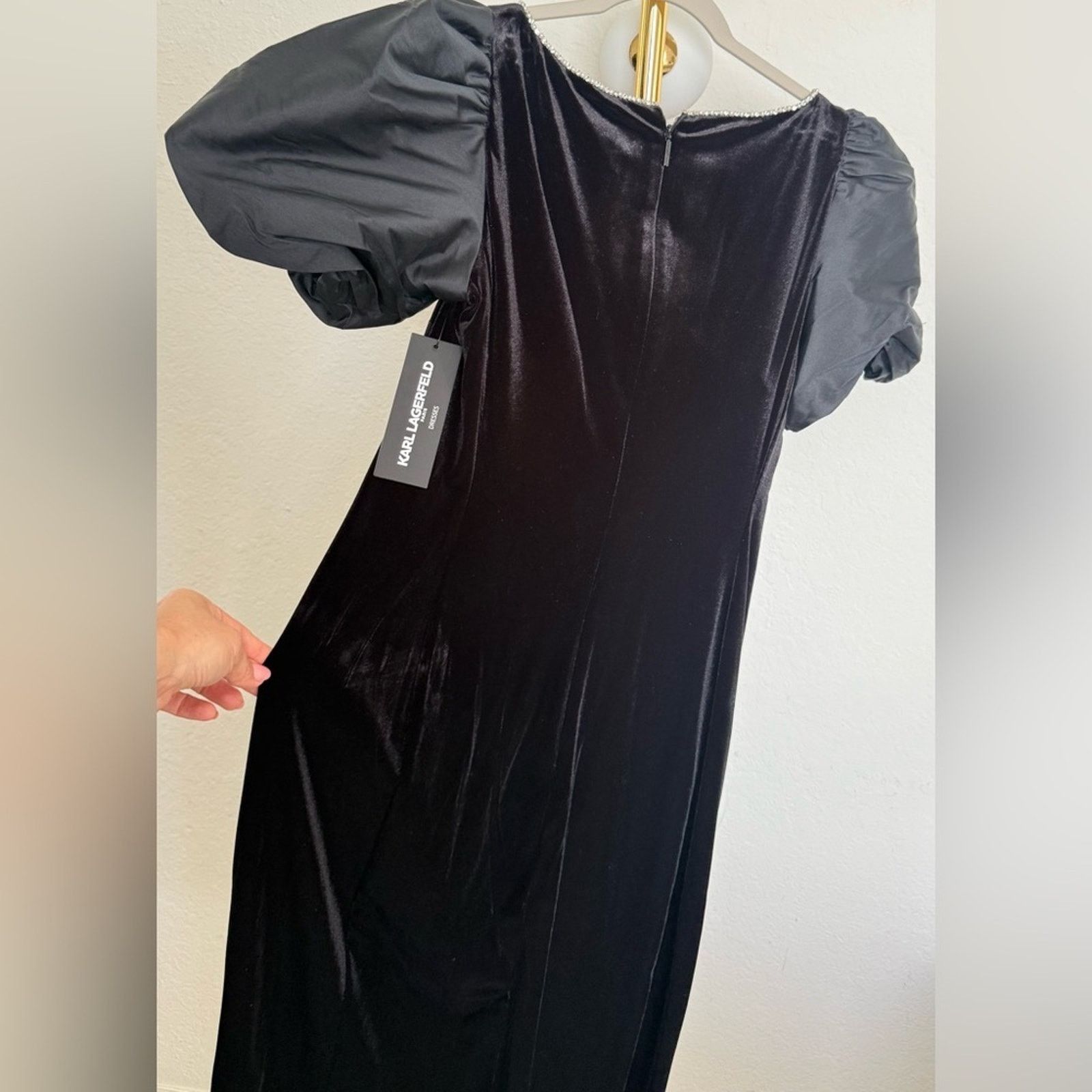 Karl Lagerfeld KARL LAGERFELD PARIS Elegant Black Puff Sleeve Dress Size 4 Size S / US 4 / IT 40 - 8 Thumbnail