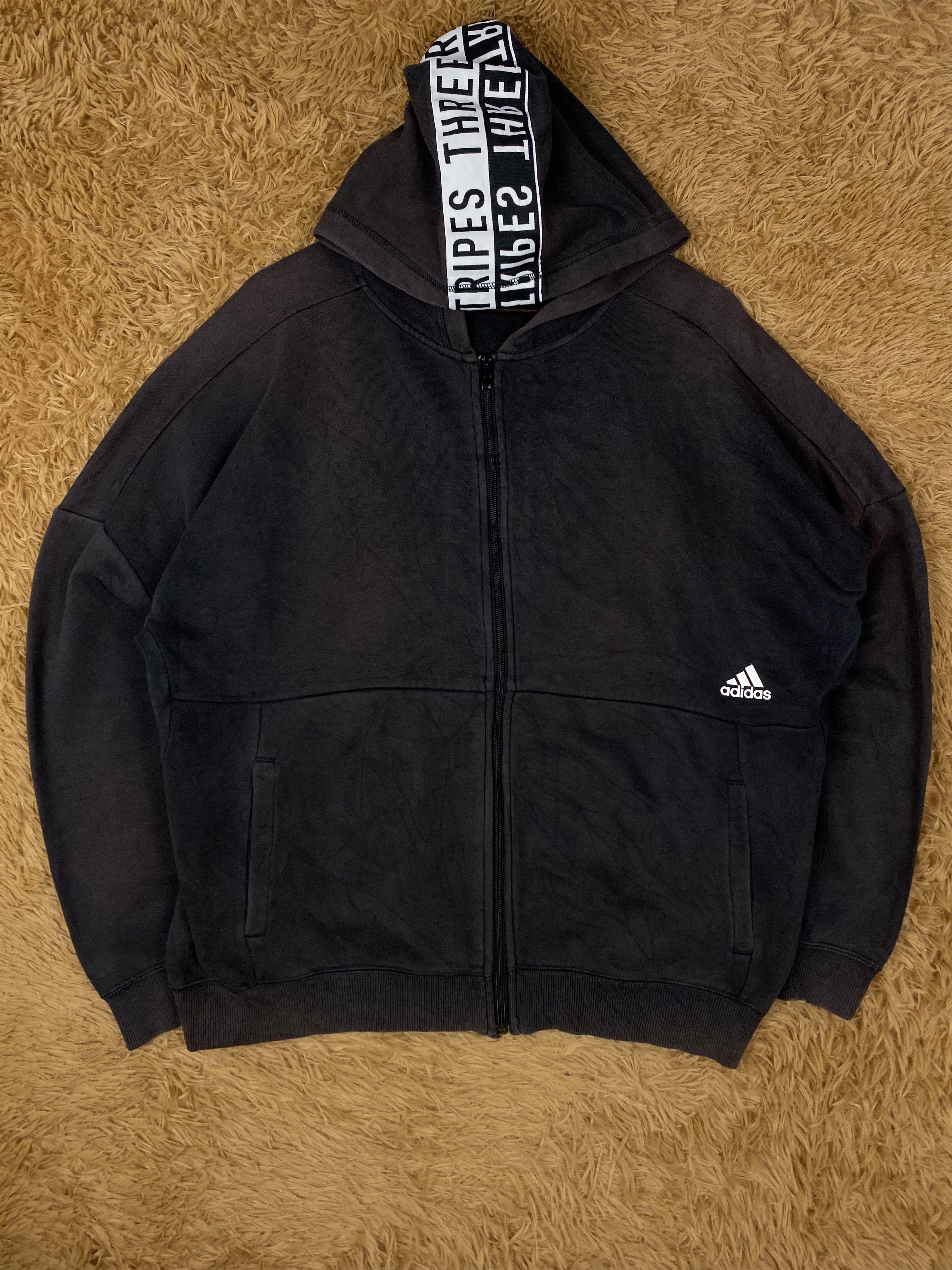 Adidas Vintage Adidas 3 Stripe Zip Up Hoodies PS0364 Size US L / EU 52-54 / 3 - 1 Thumbnail