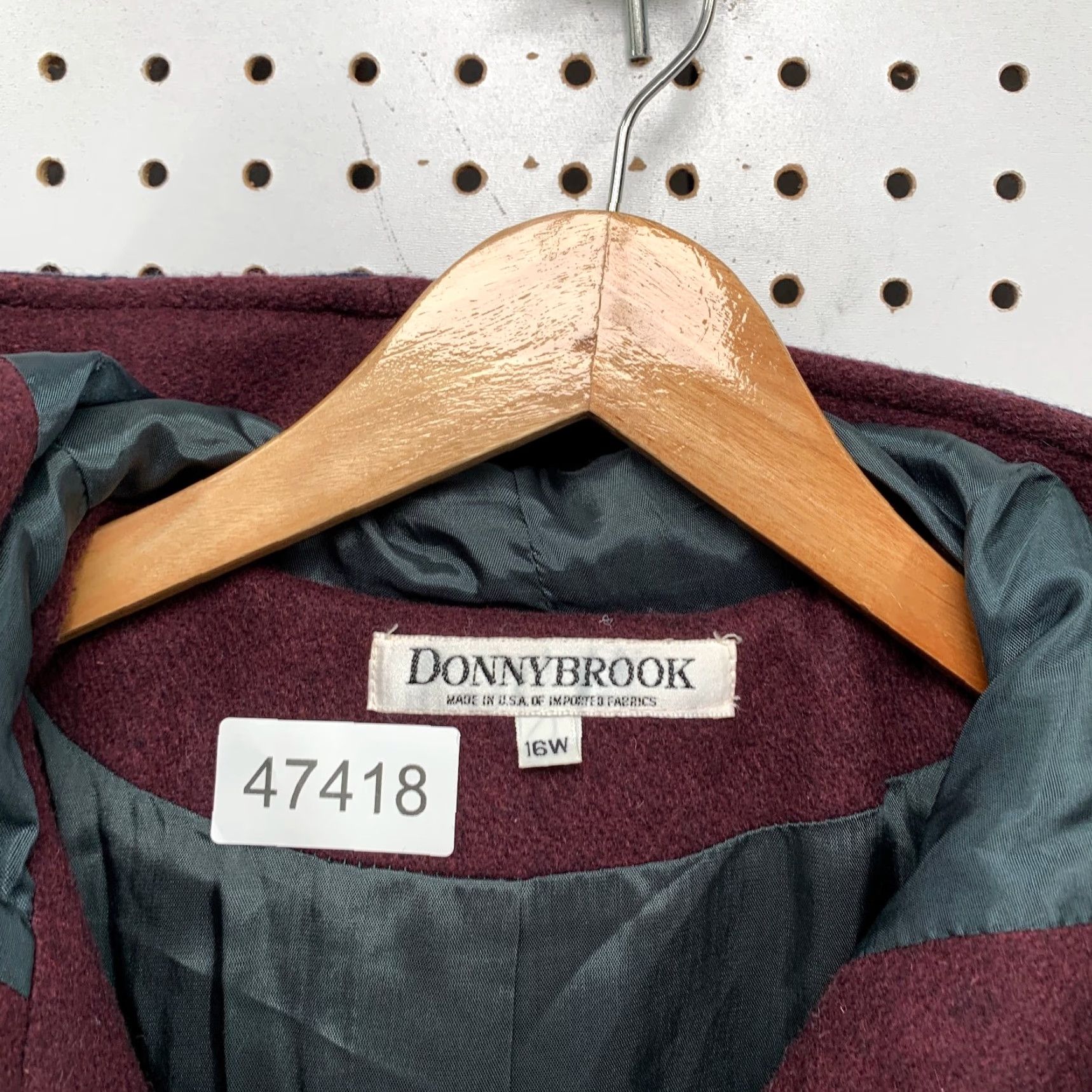 Vintage VINTAGE Donnybrook Wool Hooded Overcoat Womens 16W Blue Heavyweight USA Jacket Size XXL / US 16-18 / IT 52-54 - 2 Thumbnail