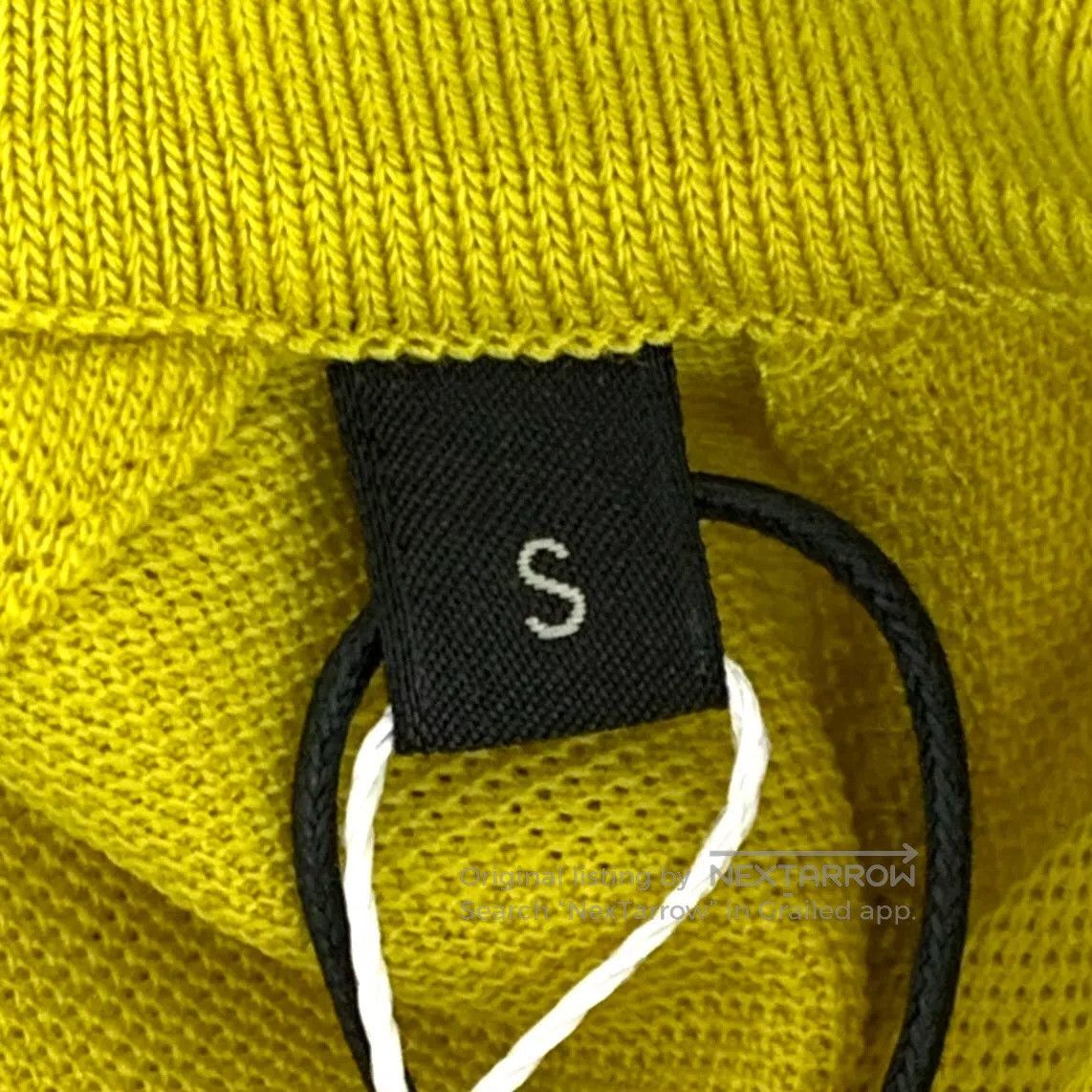 Ermenegildo Zegna Zegna Yellow Logo Patch Wool Collar Short Sleeve T-Shirt| Size US S / EU 44-46 / 1 - 7 Thumbnail
