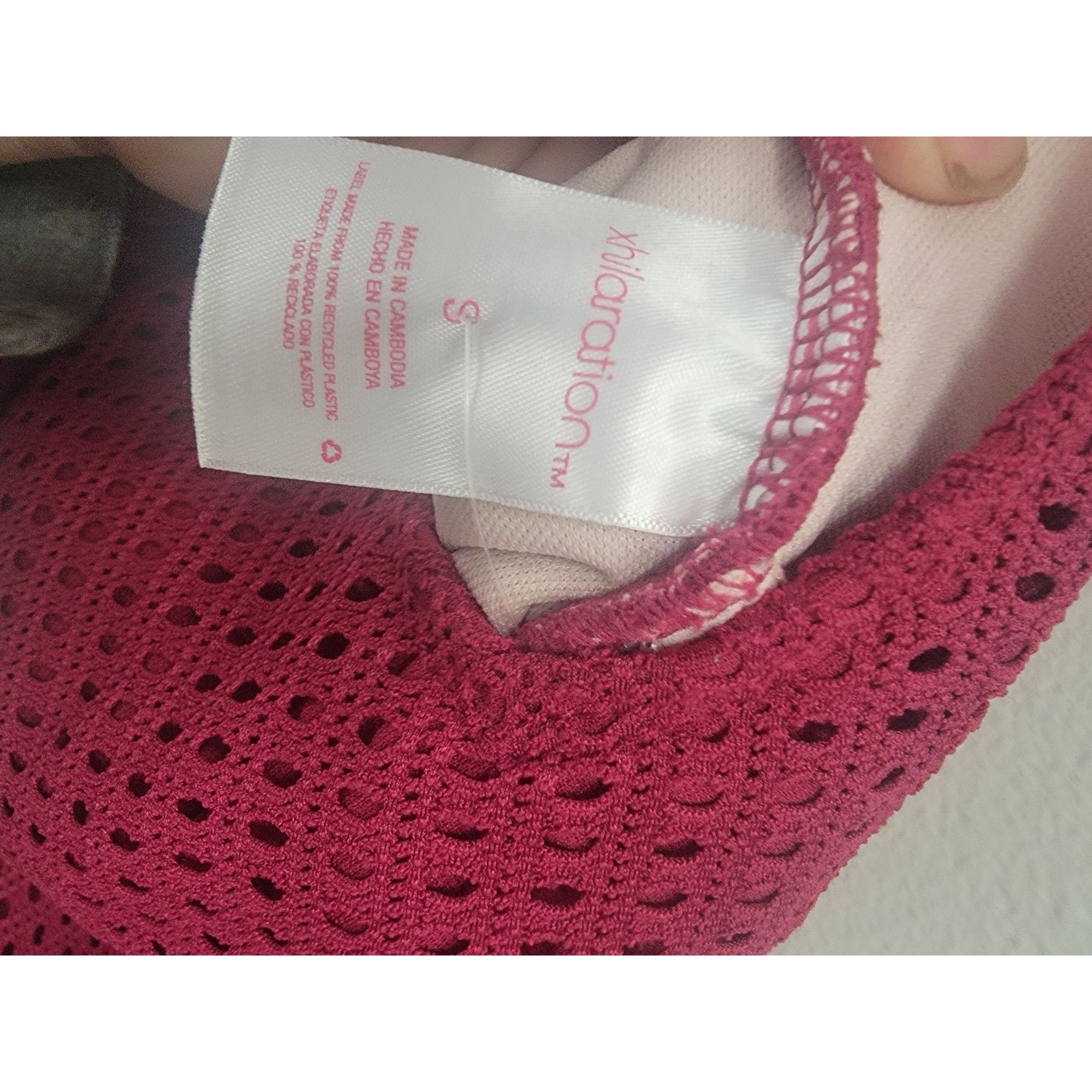 Other Xhilaration Womens Burgundy Crochet One-Piece Swimsuit With Size S / US 4 / IT 40 - 8 Thumbnail