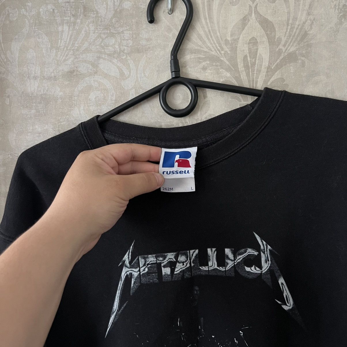 Band Tees × Metallica × Vintage Vintage Metallica Band Sweatshirt Russell Size US L / EU 52-54 / 3 - 5 Thumbnail