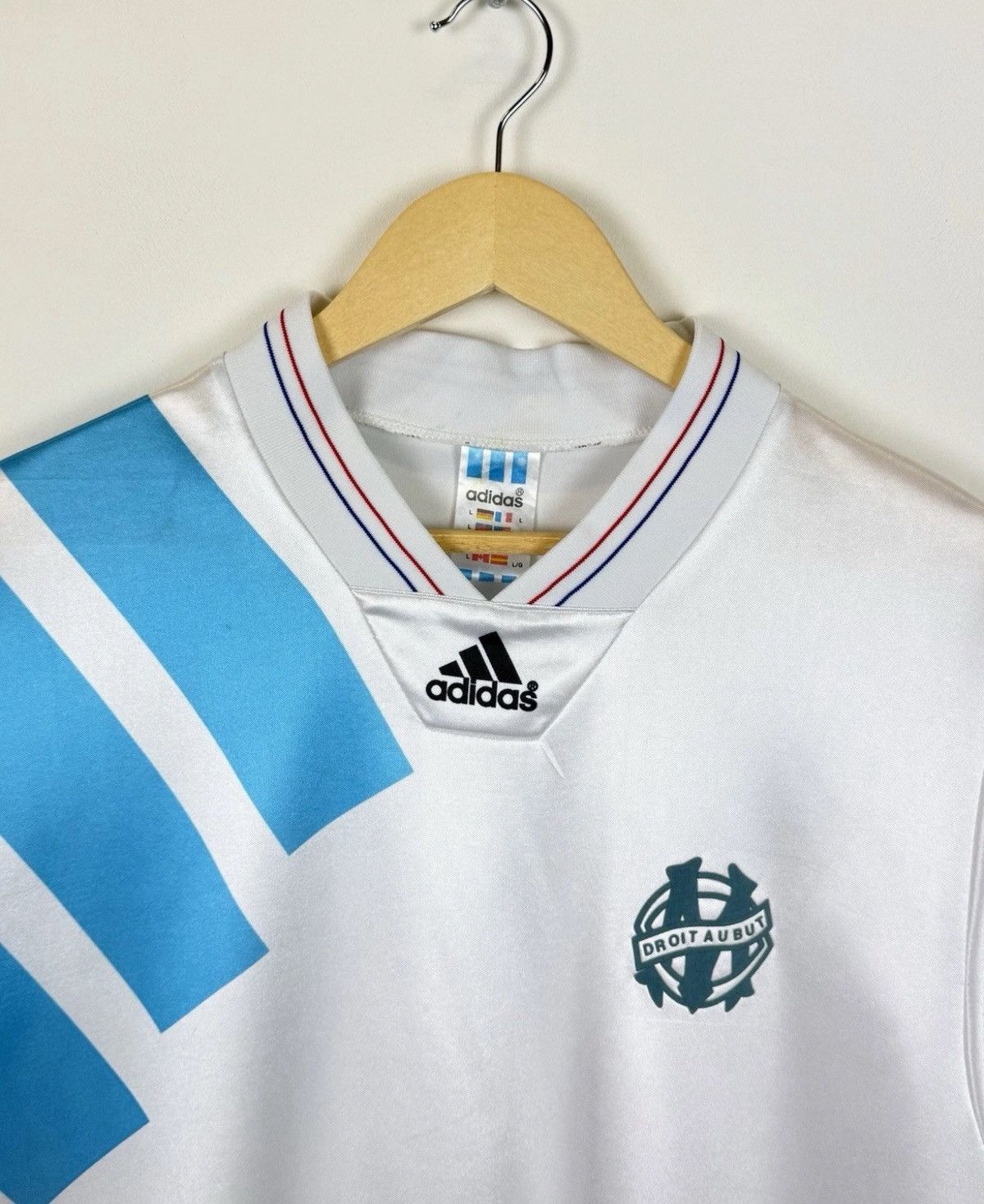 Adidas Vintage Olympique Marseille Soccer Jersey Foolball Shirt Size US L / EU 52-54 / 3 - 2 Thumbnail