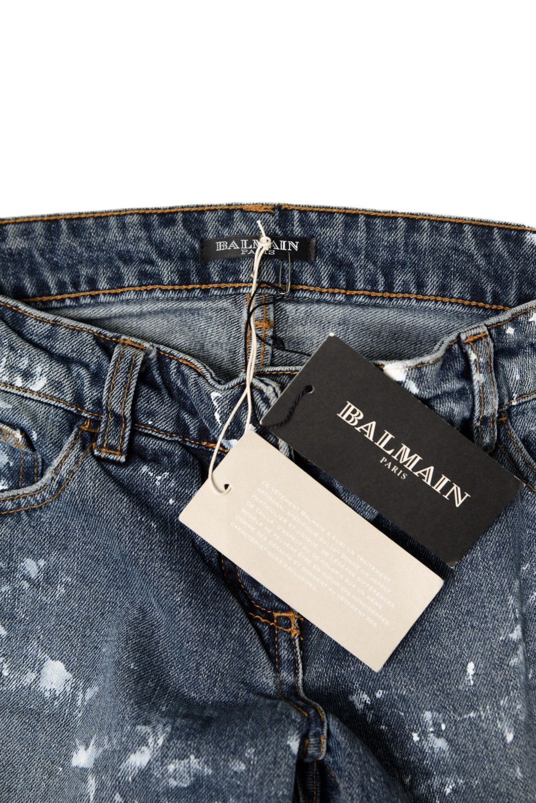 Balmain Balmain AW10 Chainmail Painted Skinny Low Rise Jeans Size US 28 / EU 44 - 7 Thumbnail