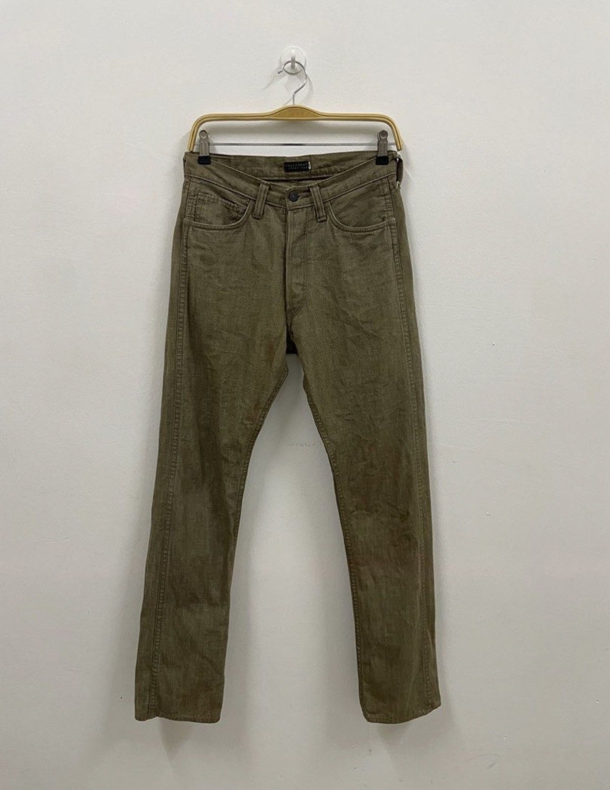 Full Count & Co. × Warehouse FIRE 🔥 FULLCOUNT COLLECTION GREEN OLIVE Size US 29 - 1 Thumbnail