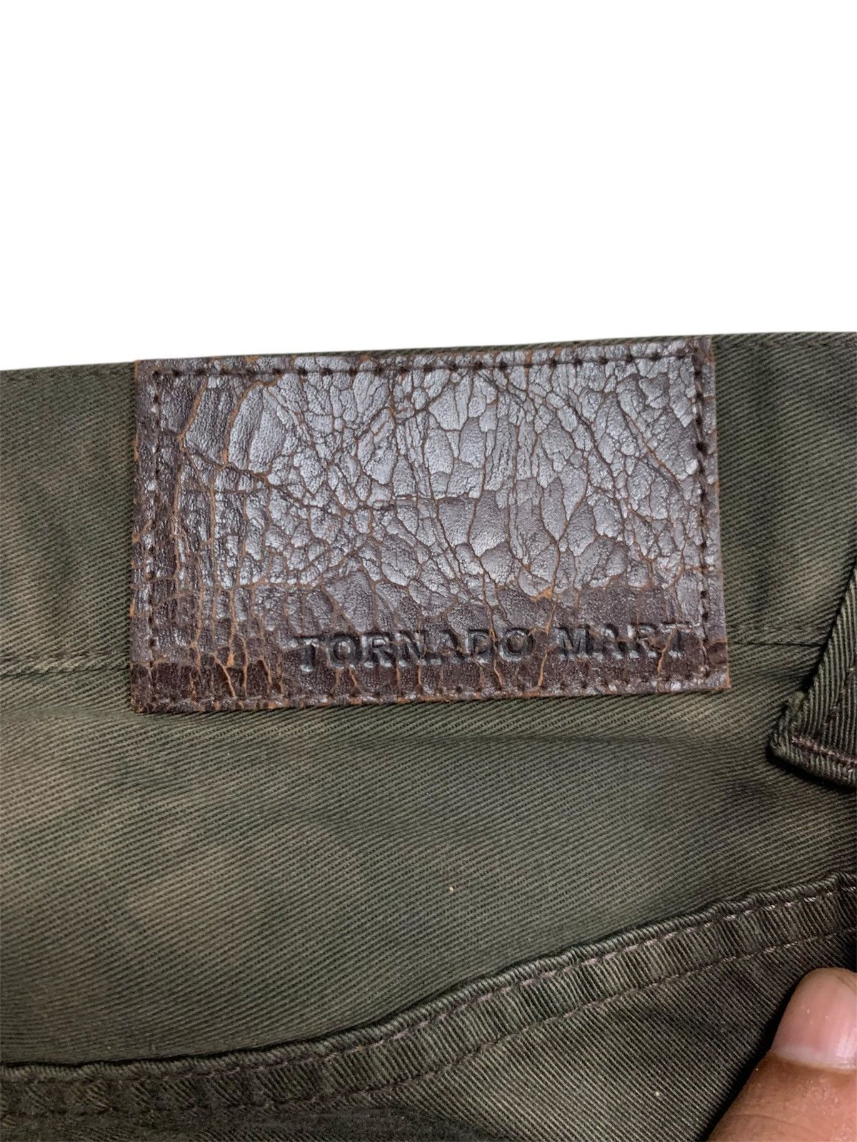 Tornado Mart Tornado Mart Olive Washed Bootcut Flare Pants Size US 30 / EU 46 - 7 Thumbnail