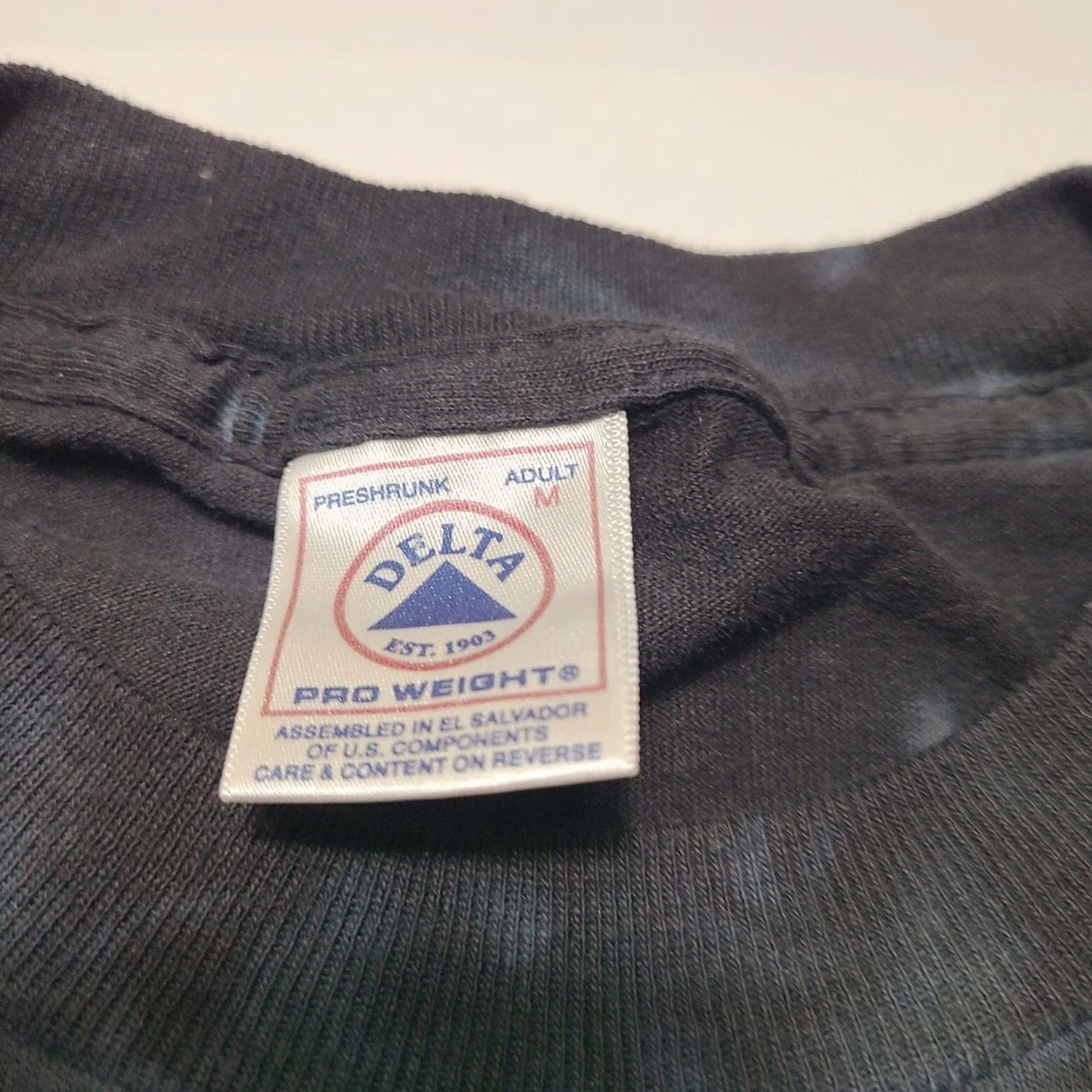 Delta VINTAGE Back To Earth Shirt American Eagle Motorcycle Nature Tie Dye Size M Black Logo Graphic Print Mens Motorcycle Tie Dye 90s Size US M / EU 48-50 / 2 - 3 Thumbnail