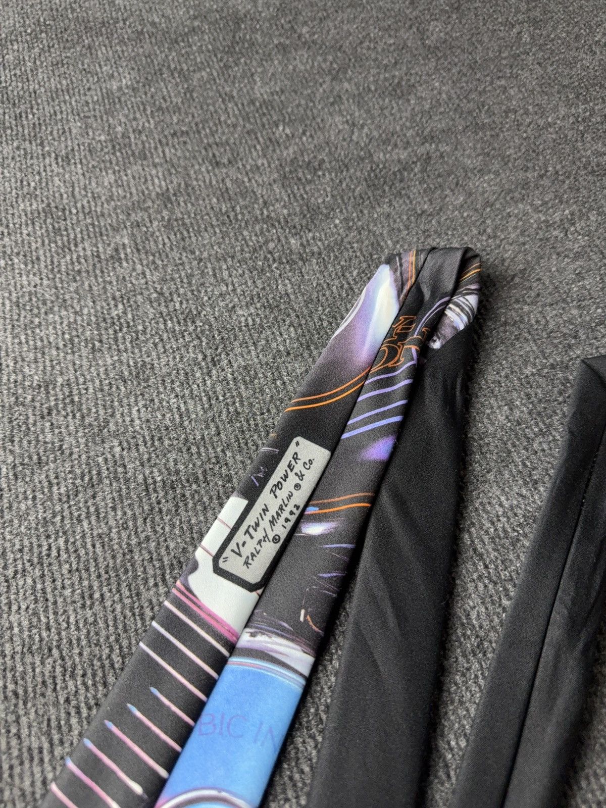 Ralph Marlin 1992 Vintage Harley Davidson Ralph Marlin V Twin Tie USA Size ONE SIZE - 8 Thumbnail
