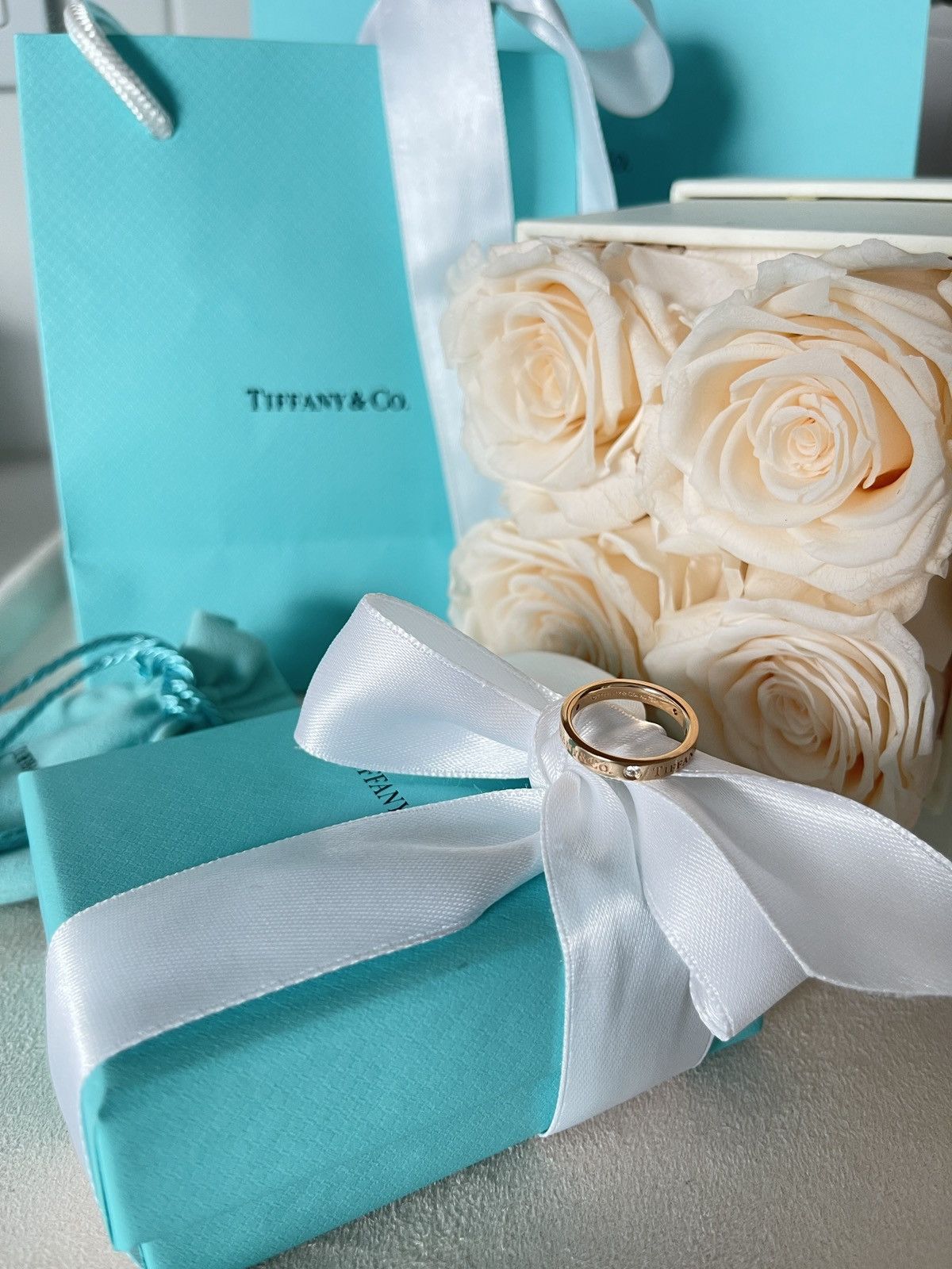 Tiffany & Co. Band Ring with Diamonds RG size 5 NEW $1850