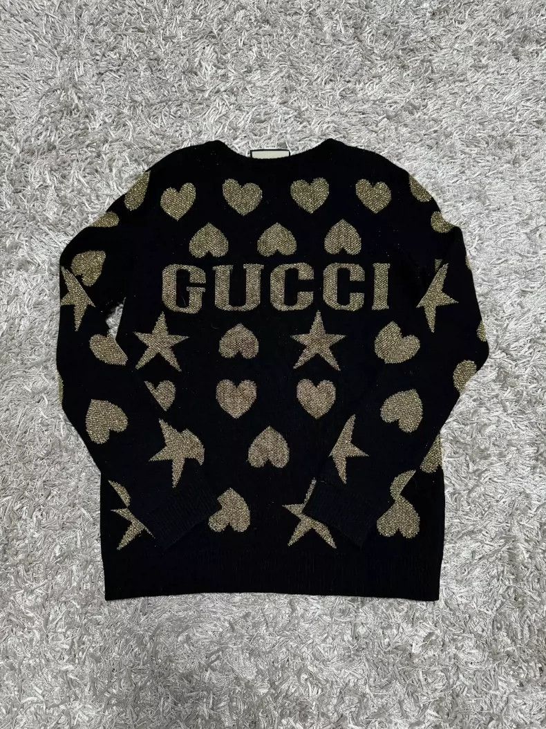Gucci Gucci Popular gold silk love sweater 2502-Nextarrow Size US S / EU 44-46 / 1 - 3 Thumbnail