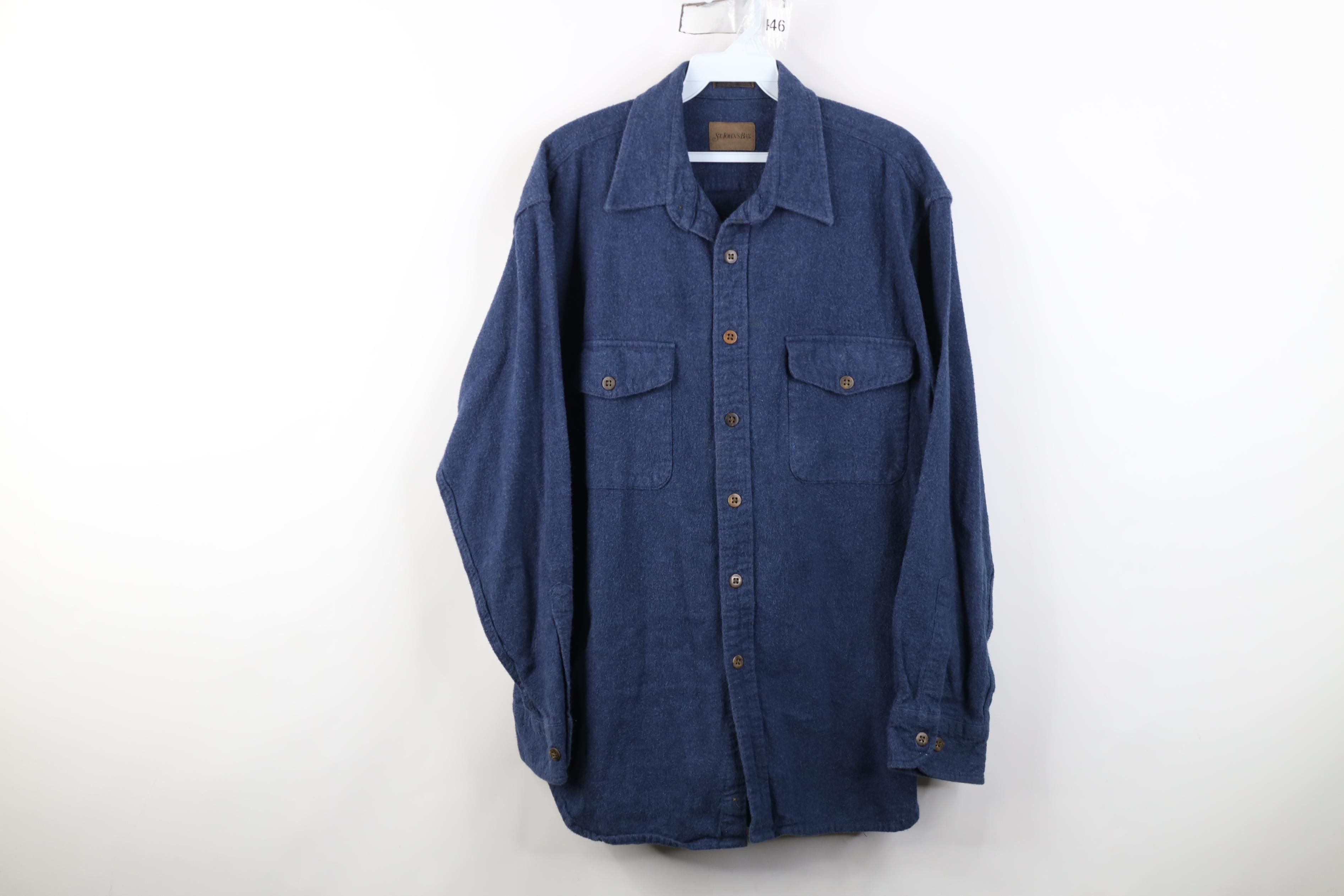 Vintage Vintage 90s Streetwear Cloth Collared Button Shirt Blue Size US M / EU 48-50 / 2 - 1 Thumbnail