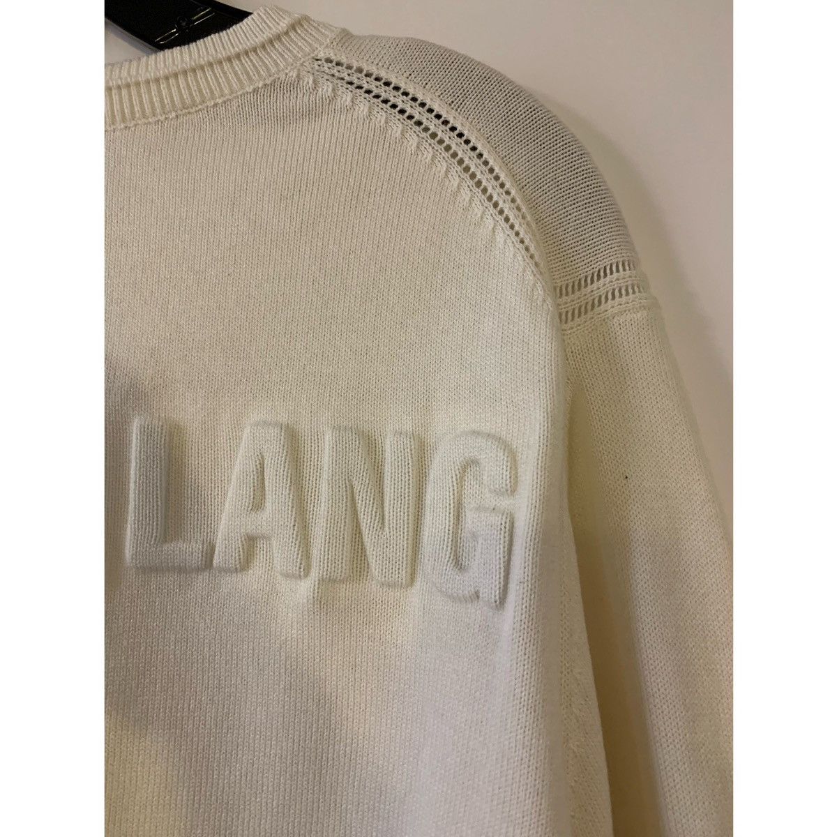 Helmut Lang HELMUT LANG LOGO CREW KNIT Size US L / EU 52-54 / 3 - 11 Thumbnail