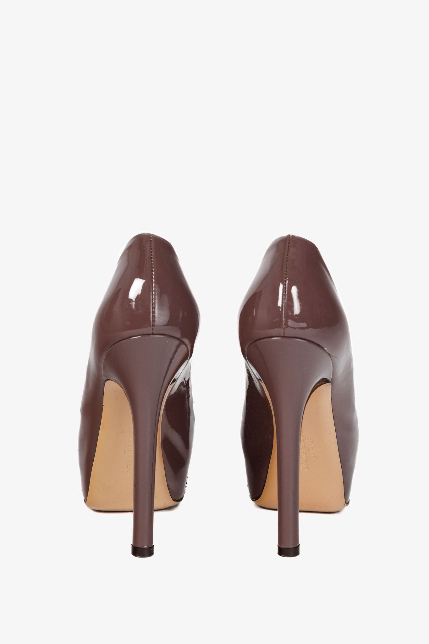 Salvatore Ferragamo Salvatore Ferragamo Trilly Patent Vara-Bow Platform Pumps Size US 5.5 / IT 35.5 - 3 Thumbnail