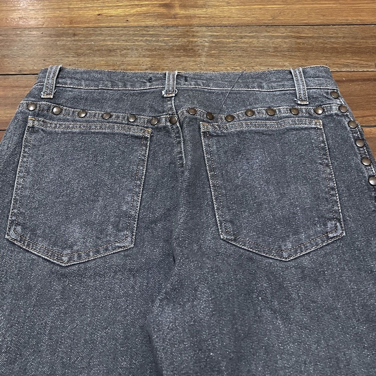 14th Addiction Very Rare Design Vintage Brand Moschino Flared Jeans 1990s Size US 29 - 4 Thumbnail