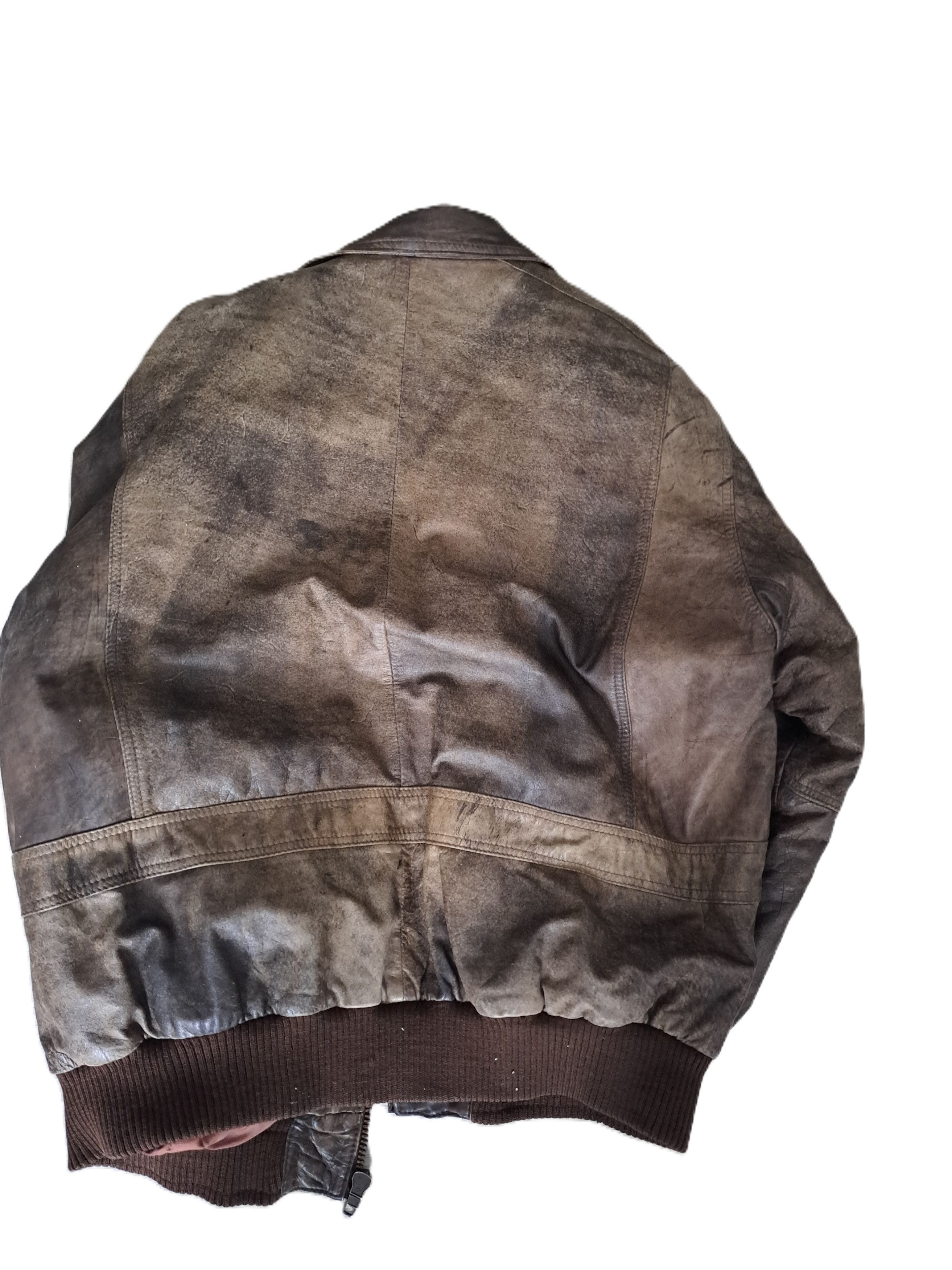 Other Brown leather bomber jacket with a patchwork look Size US XL / EU 56 / 4 - 3 Thumbnail
