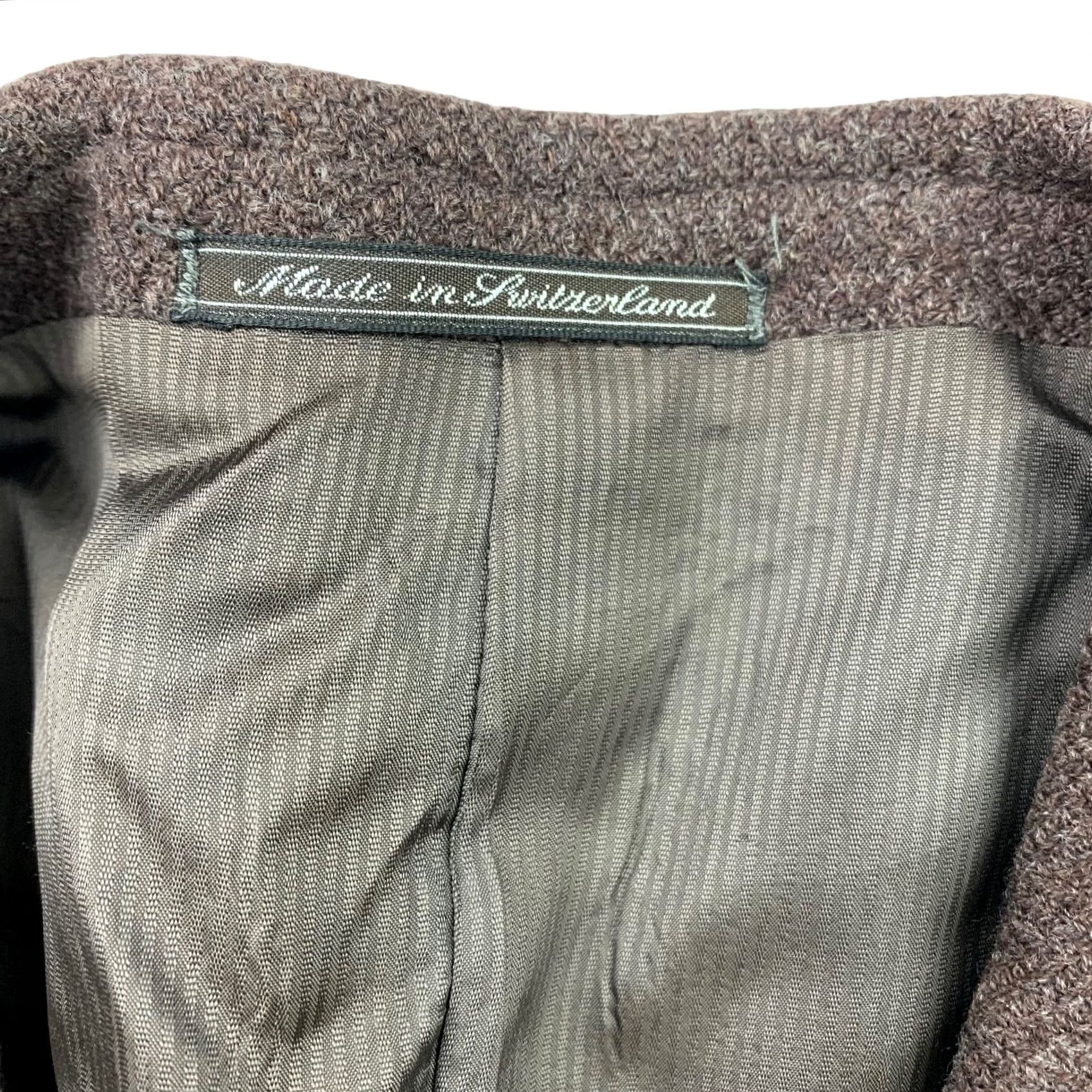 Ermenegildo Zegna VINTAGE Ermenegildo Zegna Blazer Luxury 3-Button Wool Flannel Notch Purple Herringbone 44R US 54 EU Mens Size 44R - 5 Thumbnail