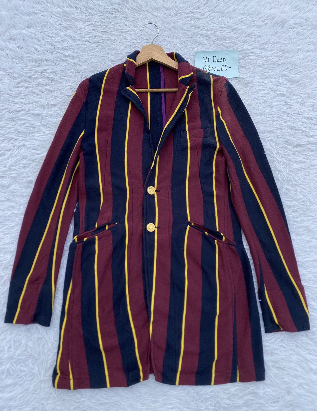 PPFM Rare Vintage PPFM Stripes Long Jacket/ Blazer Size US M / EU 48-50 / 2 - 1 Thumbnail