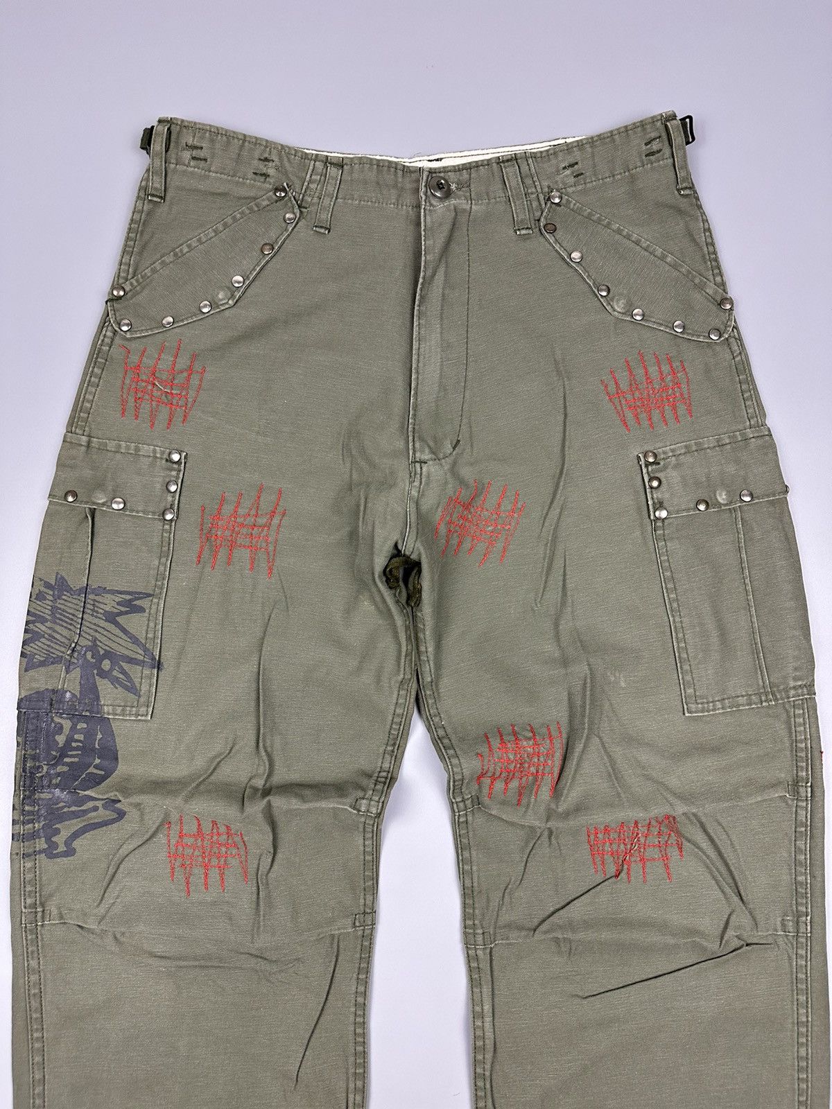 If Six Was Nine × Le Grande Bleu (L.G.B.) Vintage Trousers Shell Field M-1951 Military Custom Size US 34 / EU 50 - 5 Thumbnail
