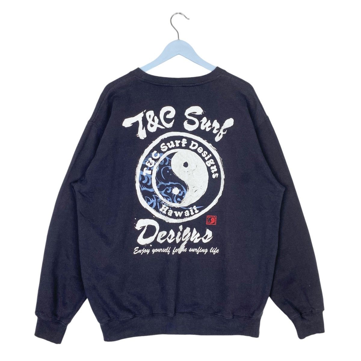 Designer × Vintage T & C Surf Design Hawaii Sweatshirt Crewneck Pullover Jumper Size US XL / EU 56 / 4 - 1 Thumbnail
