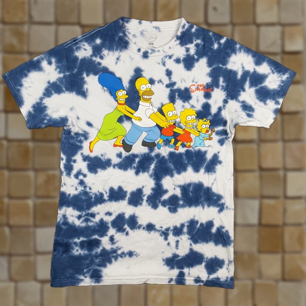 Vintage VINTAGE The Simpsons Tie-Dye T-Shirt Size Small Retro 90s Cartoon TV Promo Men’s Blue Size US S / EU 44-46 / 1 - 1 Thumbnail